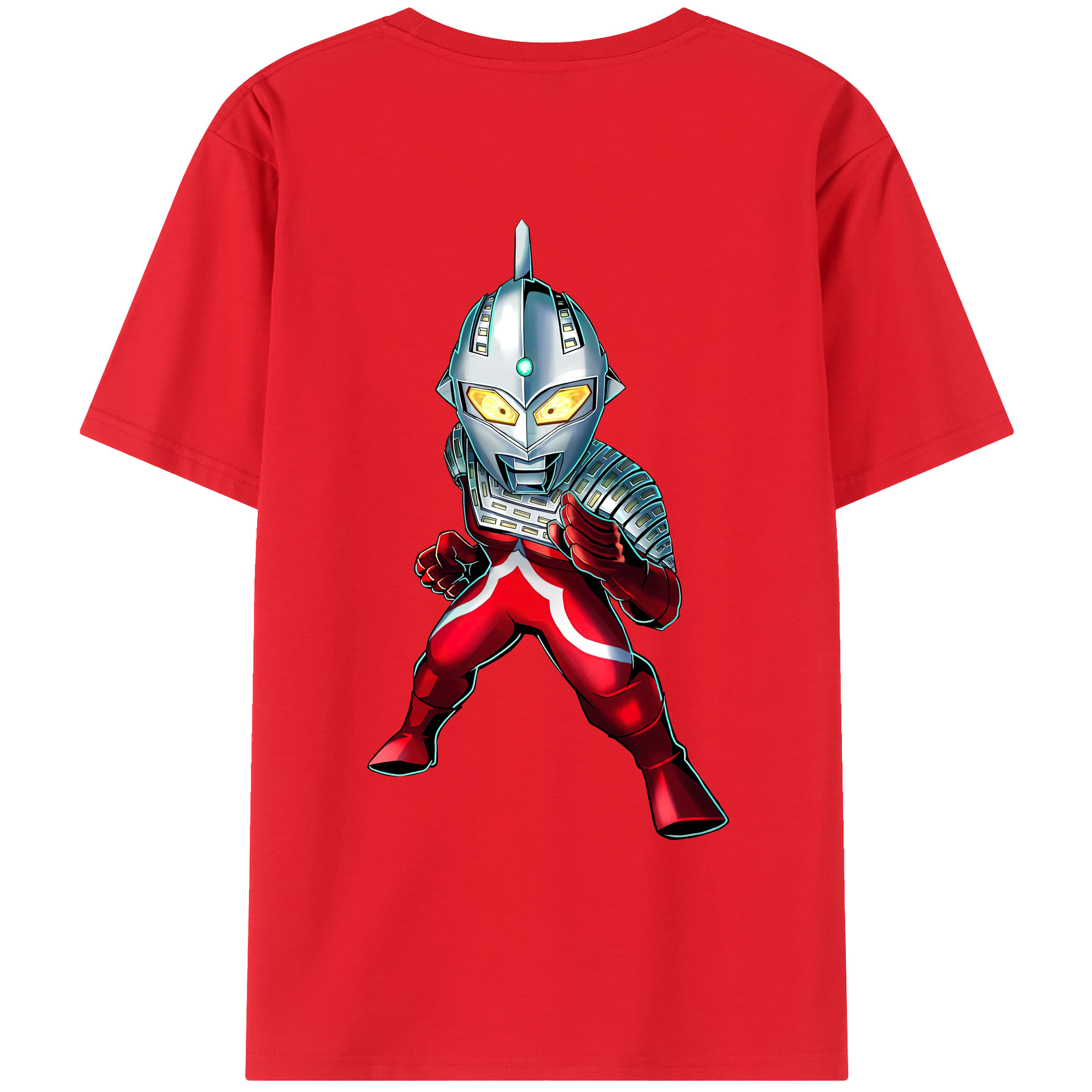 （画像用） ウルトラマン Ultraman 綿100％ メンズ半袖Tシャツ（バックプリント） 通気性