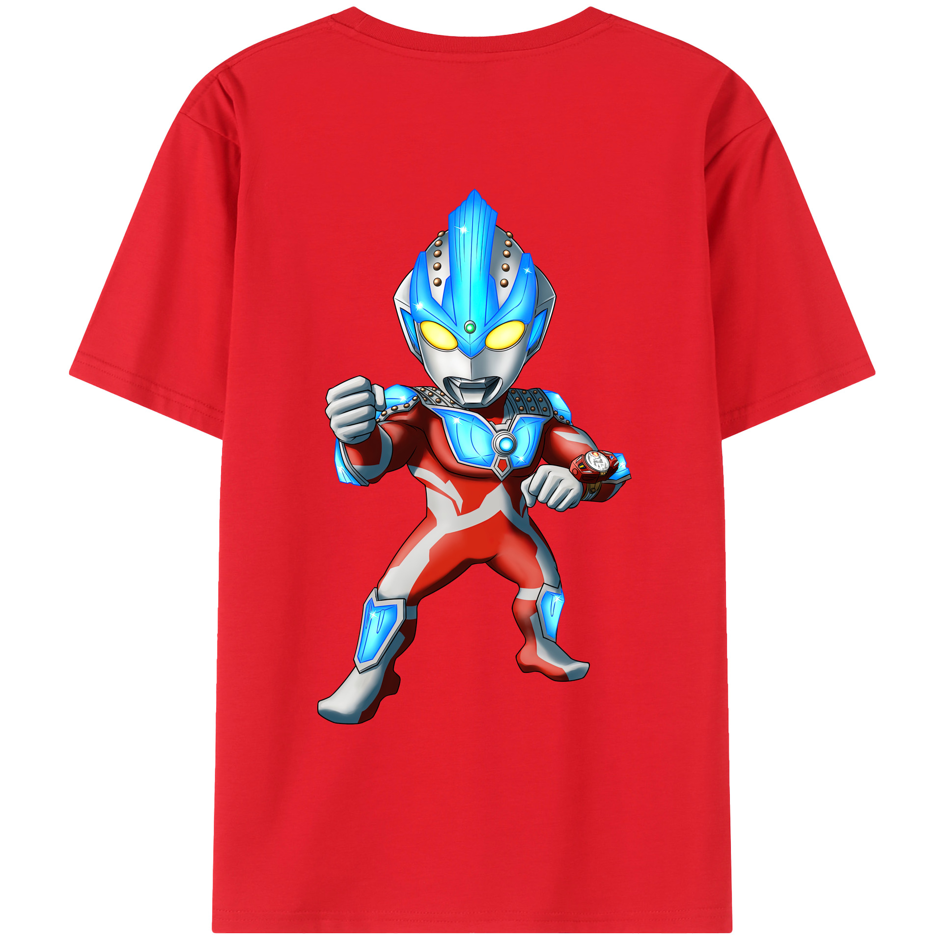 （画像用） ウルトラマン Ultraman 綿100％ メンズ半袖Tシャツ（バックプリント） 通気性
