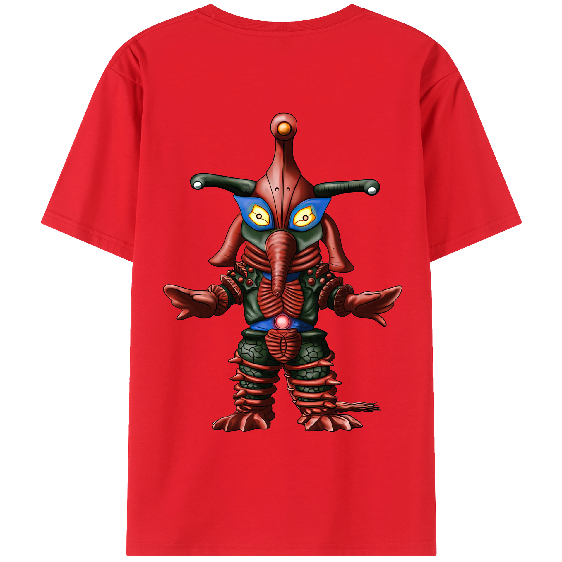 （画像用） ウルトラマン Ultraman 綿100％ メンズ半袖Tシャツ（バックプリント） 通気性