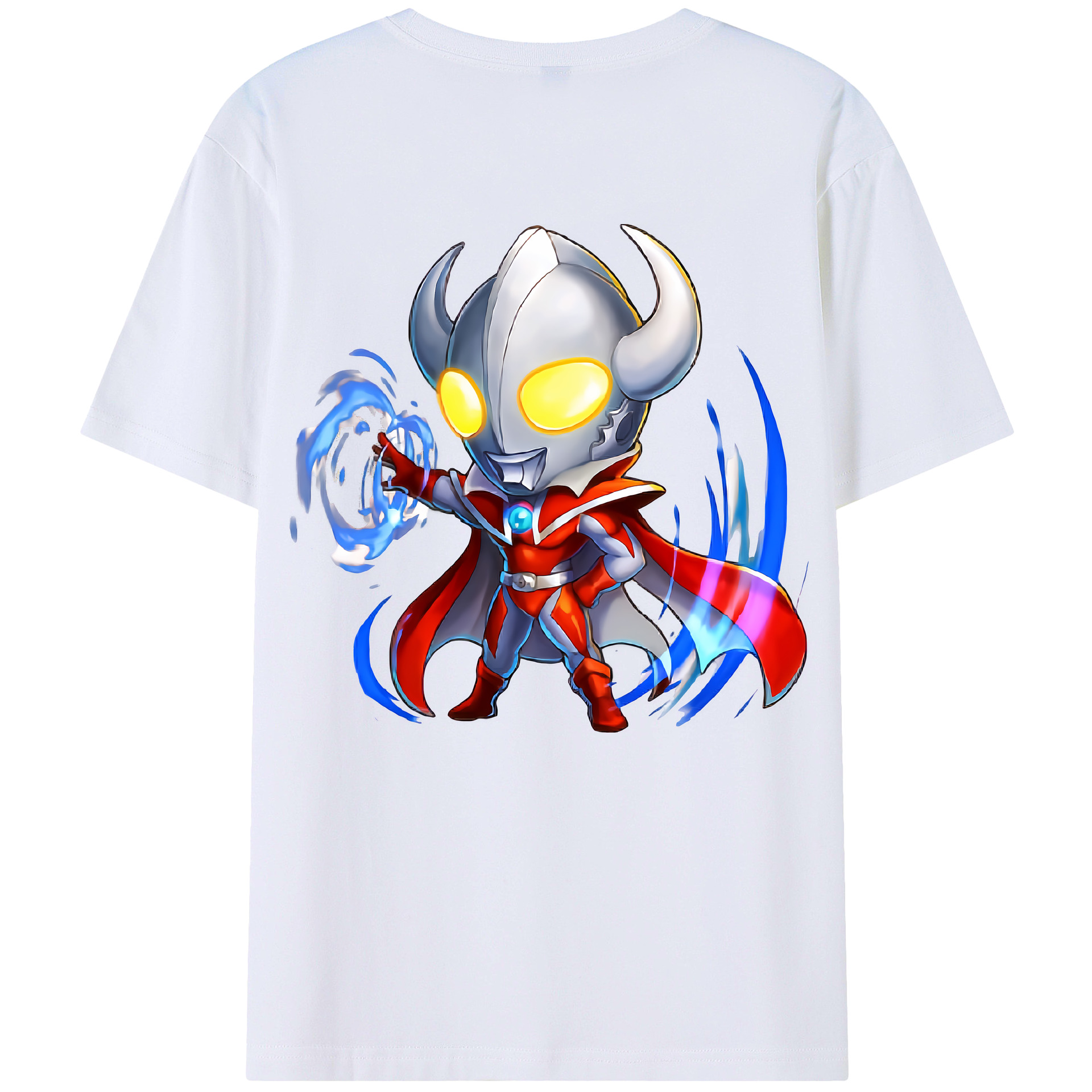 （画像用） ウルトラマン Ultraman 綿100％ メンズ半袖Tシャツ（バックプリント） 通気性