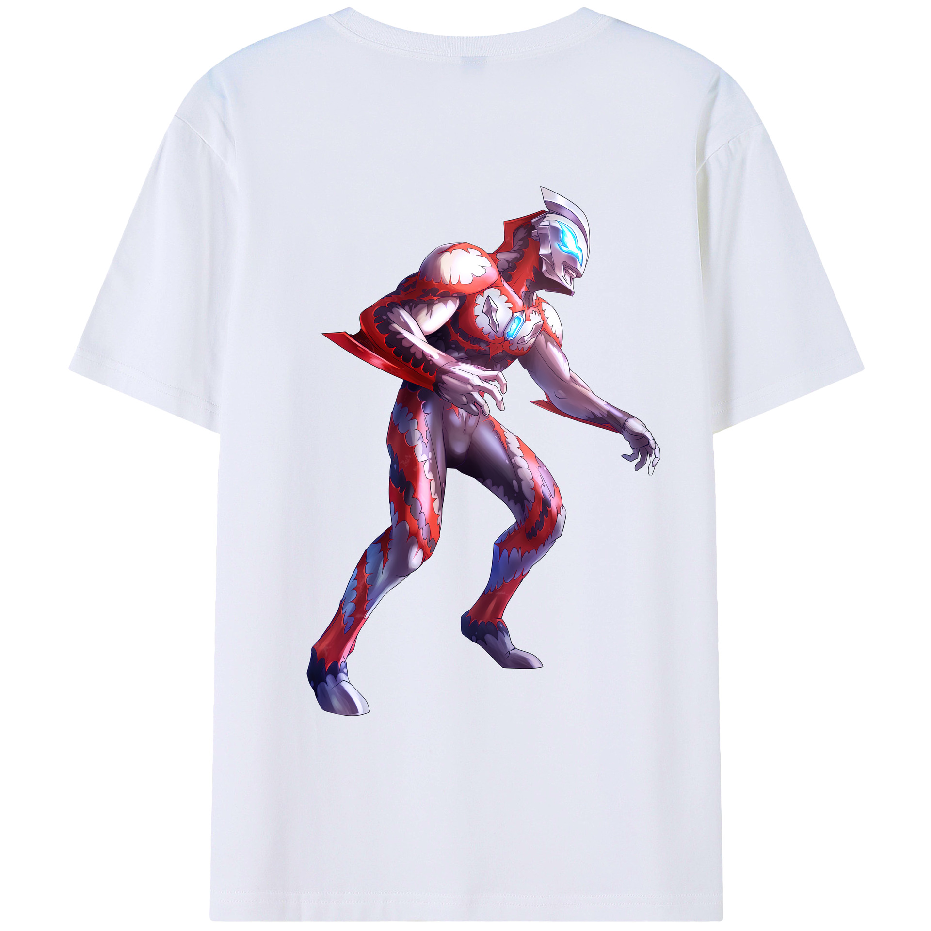 （画像用） ウルトラマン Ultraman 綿100％ メンズ半袖Tシャツ（バックプリント） 通気性
