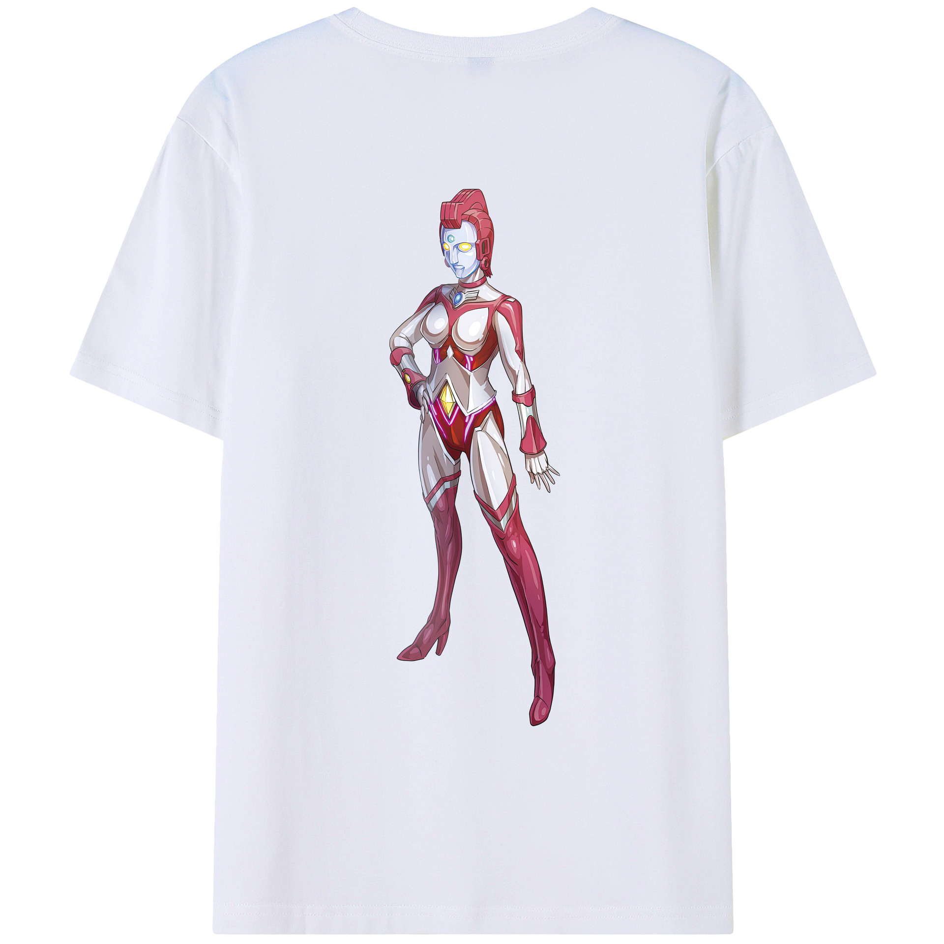（画像用） ウルトラマン Ultraman 綿100％ メンズ半袖Tシャツ（バックプリント） 通気性