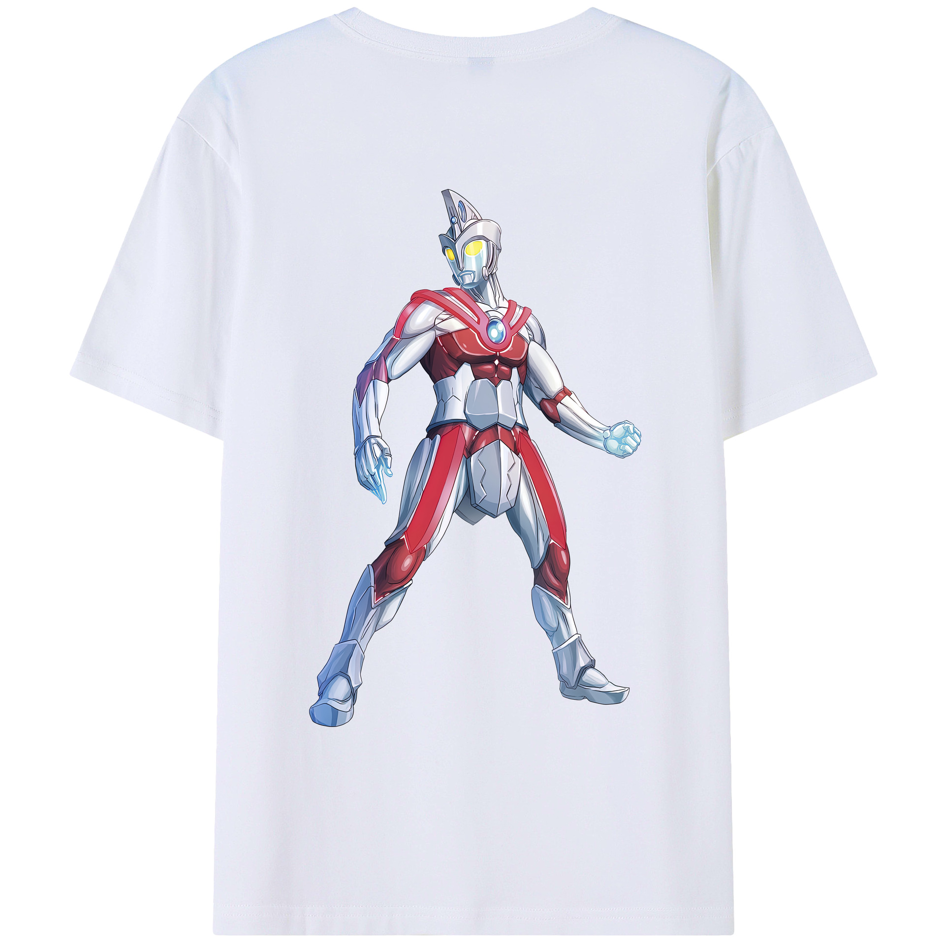 （画像用） ウルトラマン Ultraman 綿100％ メンズ半袖Tシャツ（バックプリント） 通気性