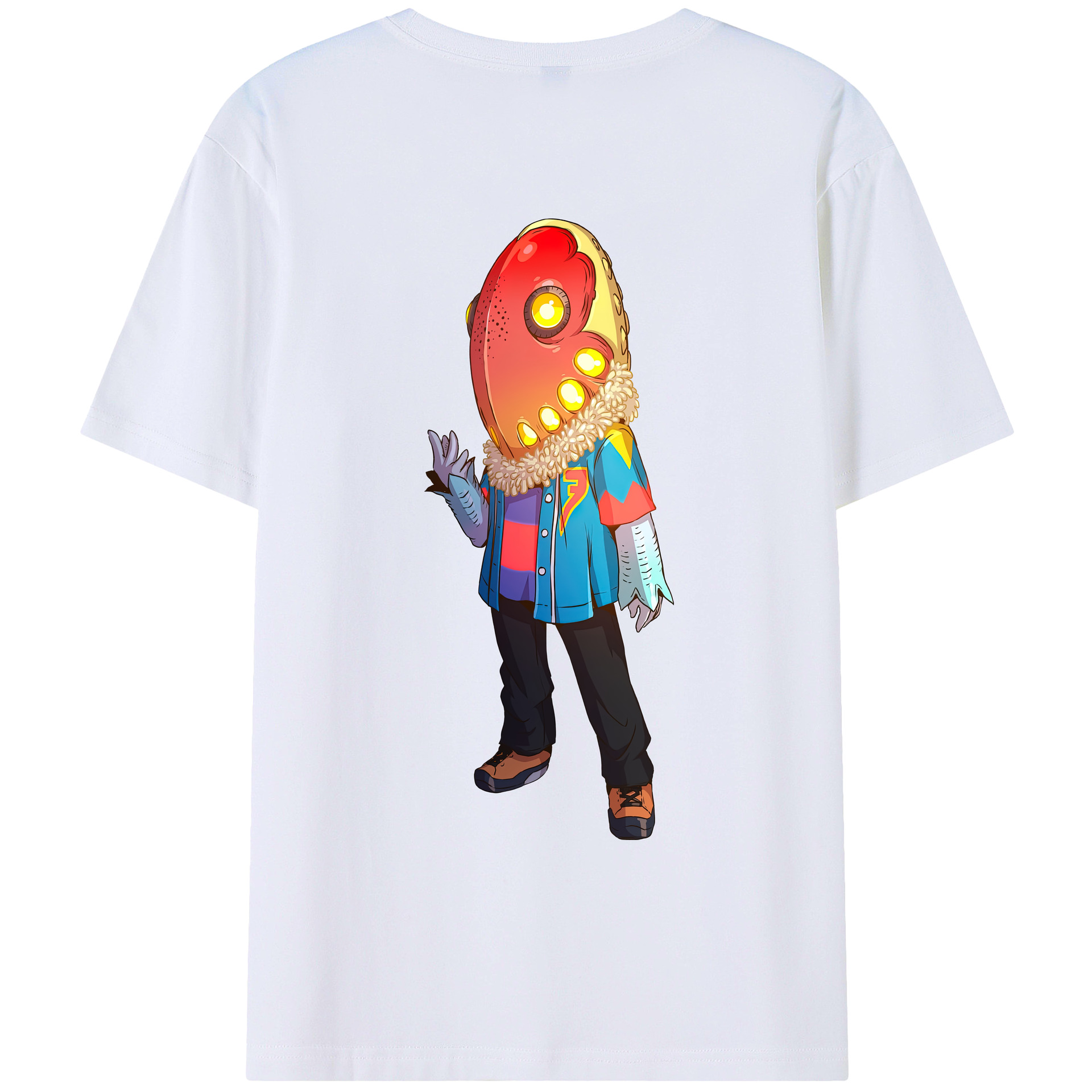 （画像用） ウルトラマン Ultraman 綿100％ メンズ半袖Tシャツ（バックプリント） 通気性