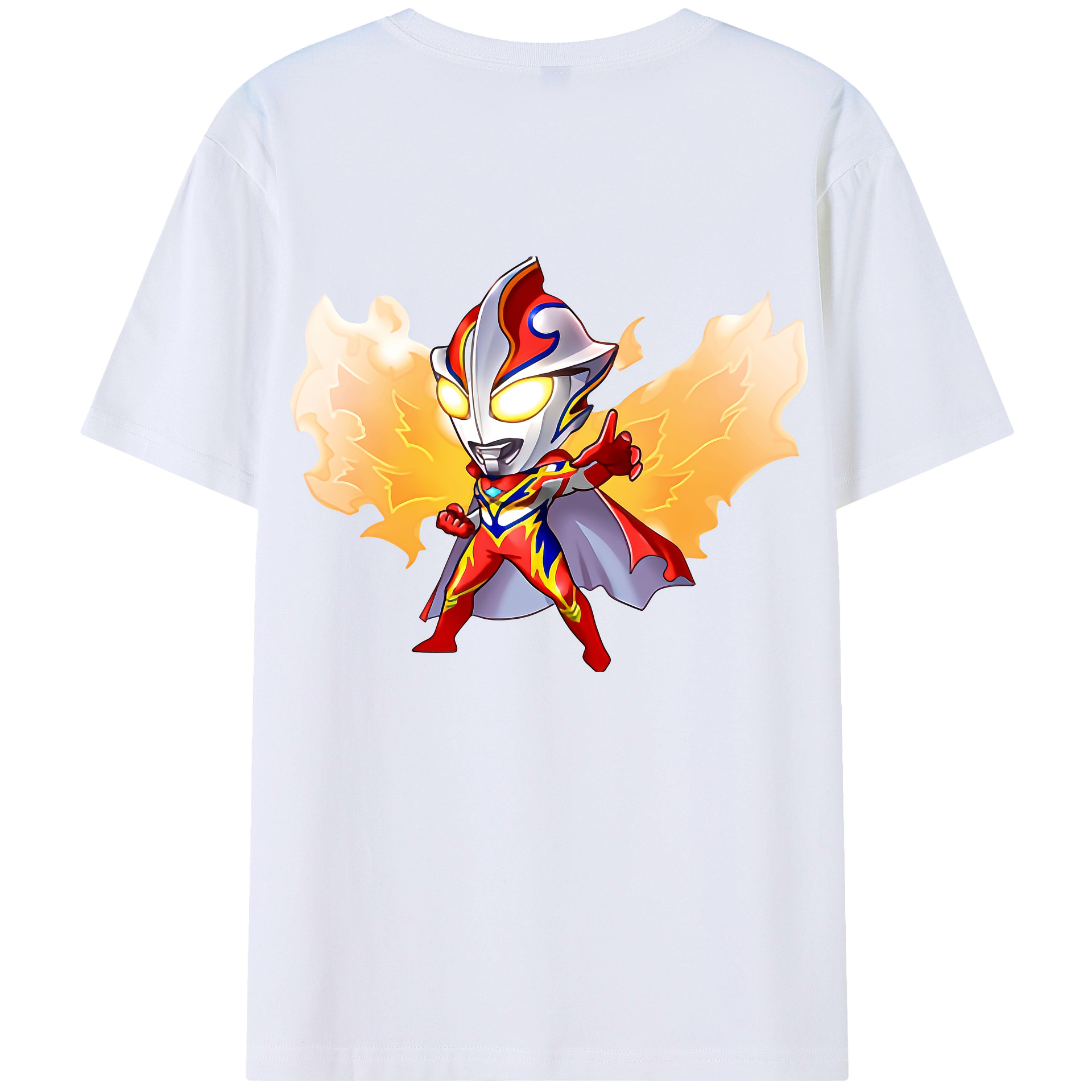 （画像用） ウルトラマン Ultraman 綿100％ メンズ半袖Tシャツ（バックプリント） 通気性