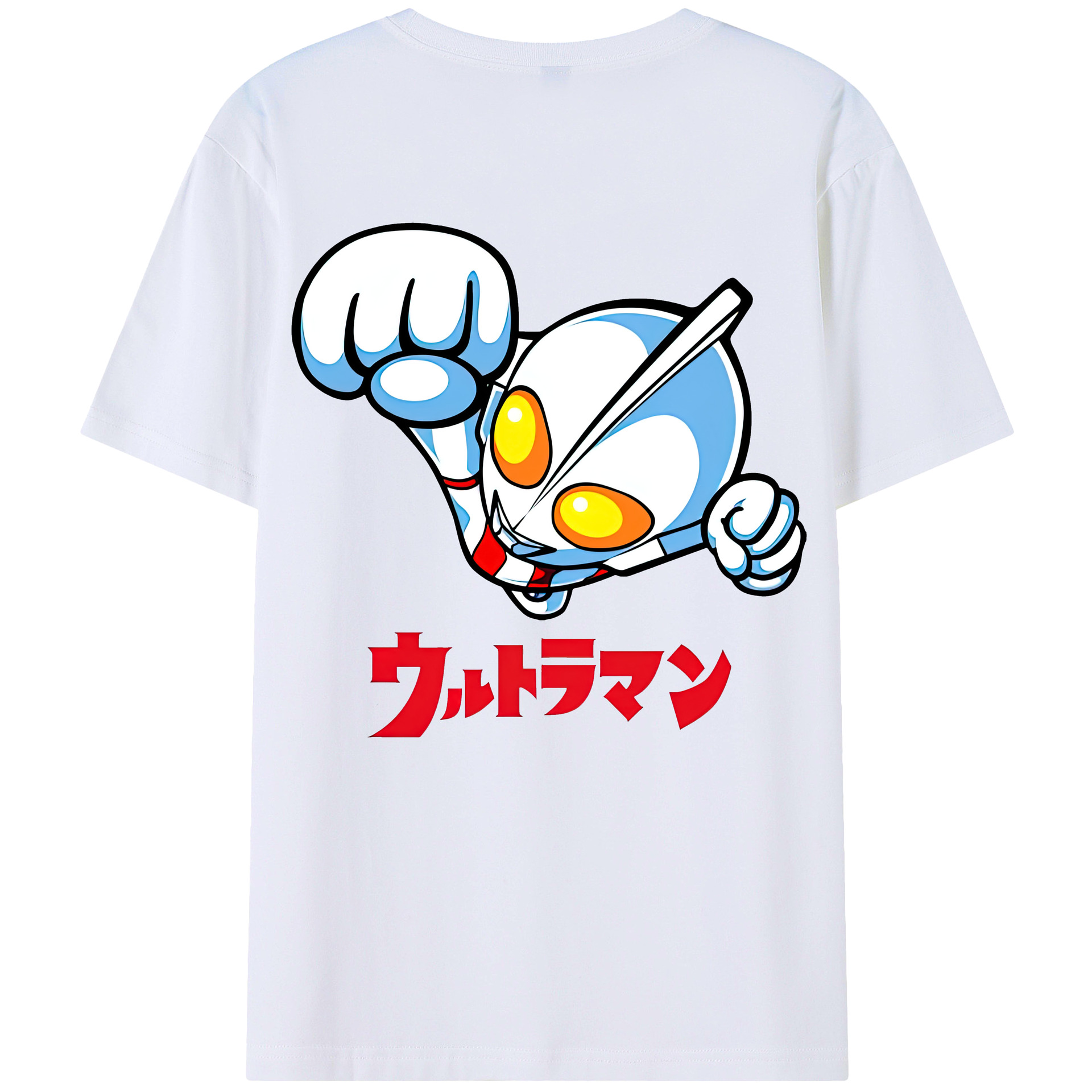 （画像用） ウルトラマン Ultraman 綿100％ メンズ半袖Tシャツ（バックプリント） 通気性