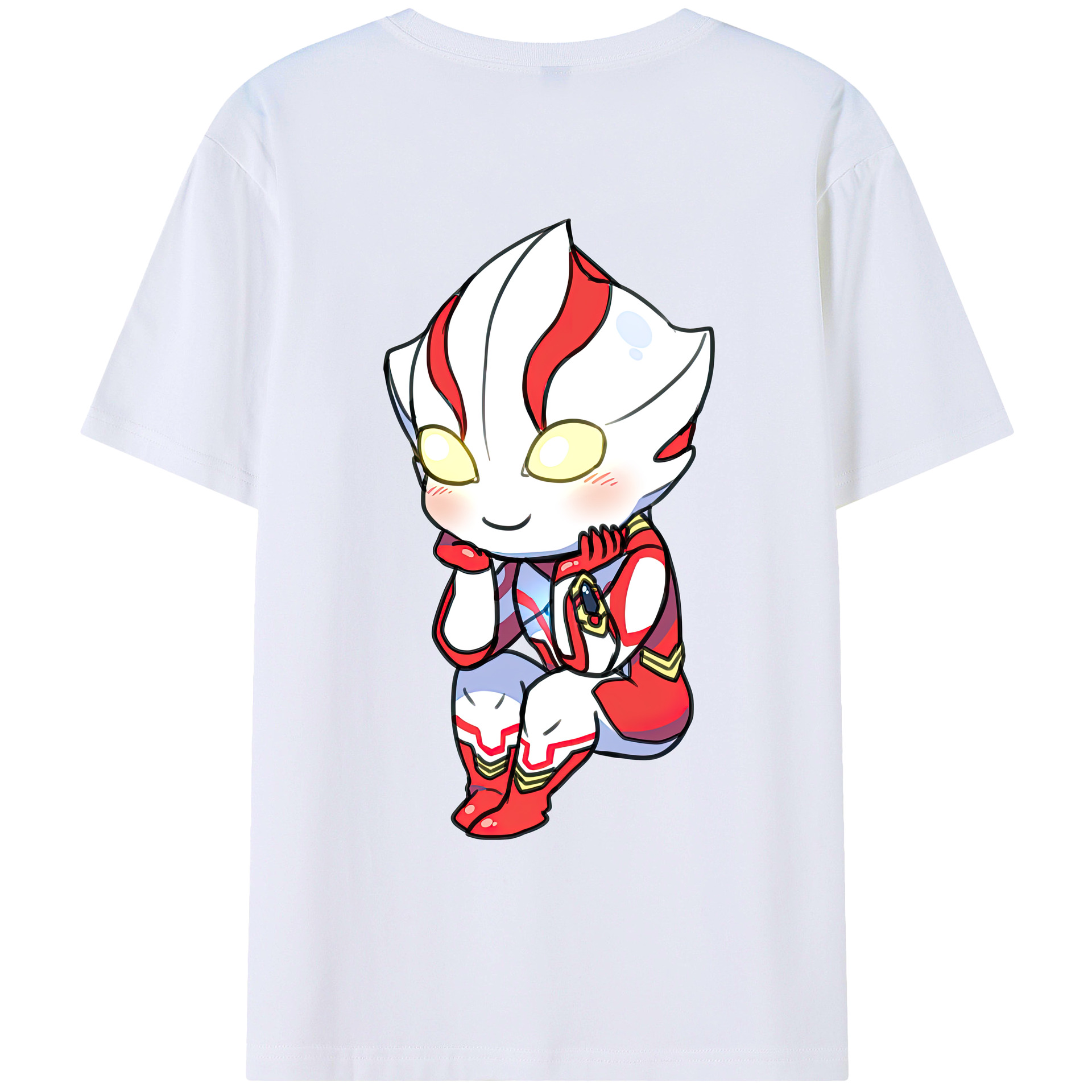 （画像用） ウルトラマン Ultraman 綿100％ メンズ半袖Tシャツ（バックプリント） 通気性