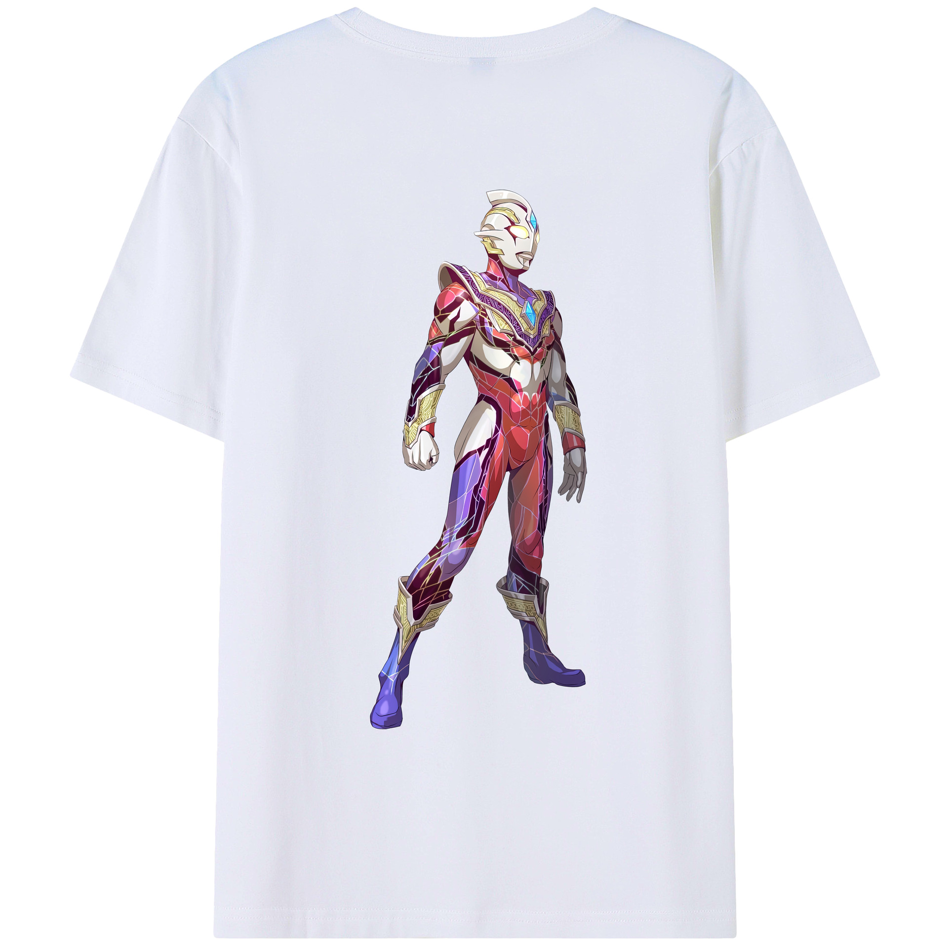 （画像用） ウルトラマン Ultraman 綿100％ メンズ半袖Tシャツ（バックプリント） 通気性