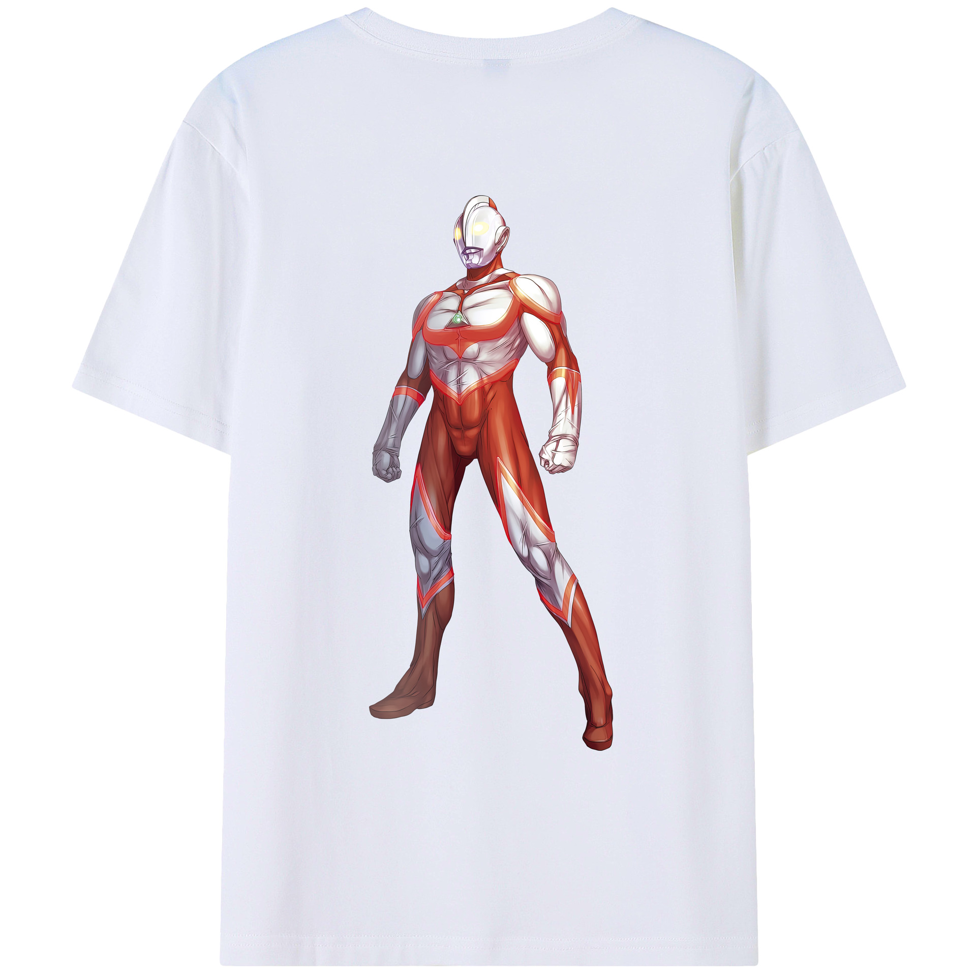 （画像用） ウルトラマン Ultraman 綿100％ メンズ半袖Tシャツ（バックプリント） 通気性