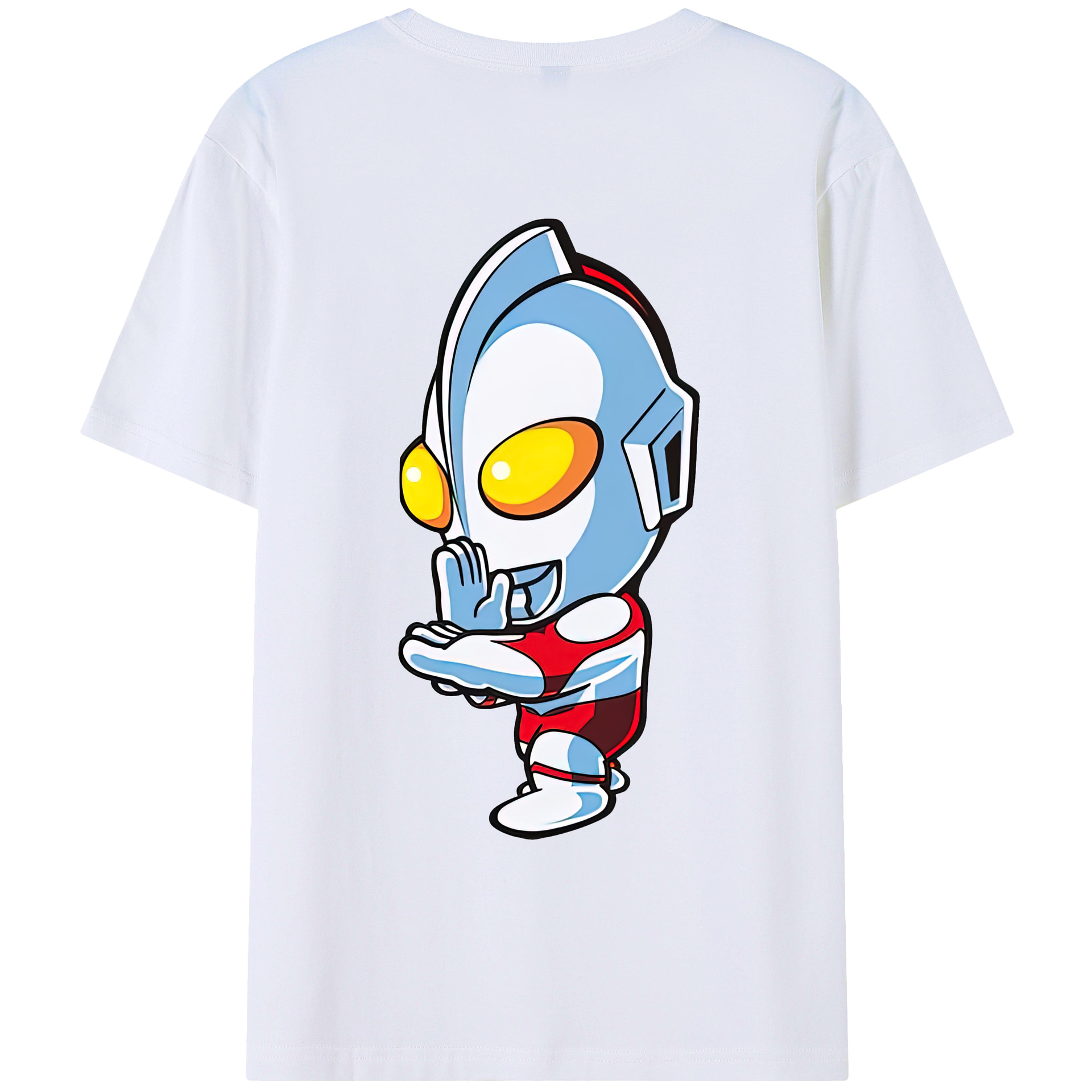 （画像用） ウルトラマン Ultraman 綿100％ メンズ半袖Tシャツ（バックプリント） 通気性