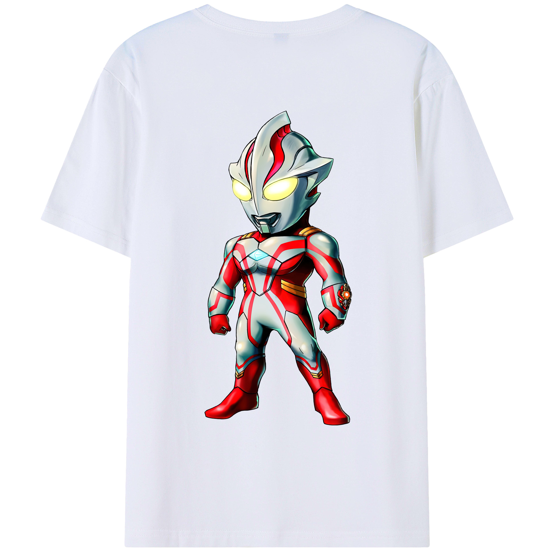 （画像用） ウルトラマン Ultraman 綿100％ メンズ半袖Tシャツ（バックプリント） 通気性