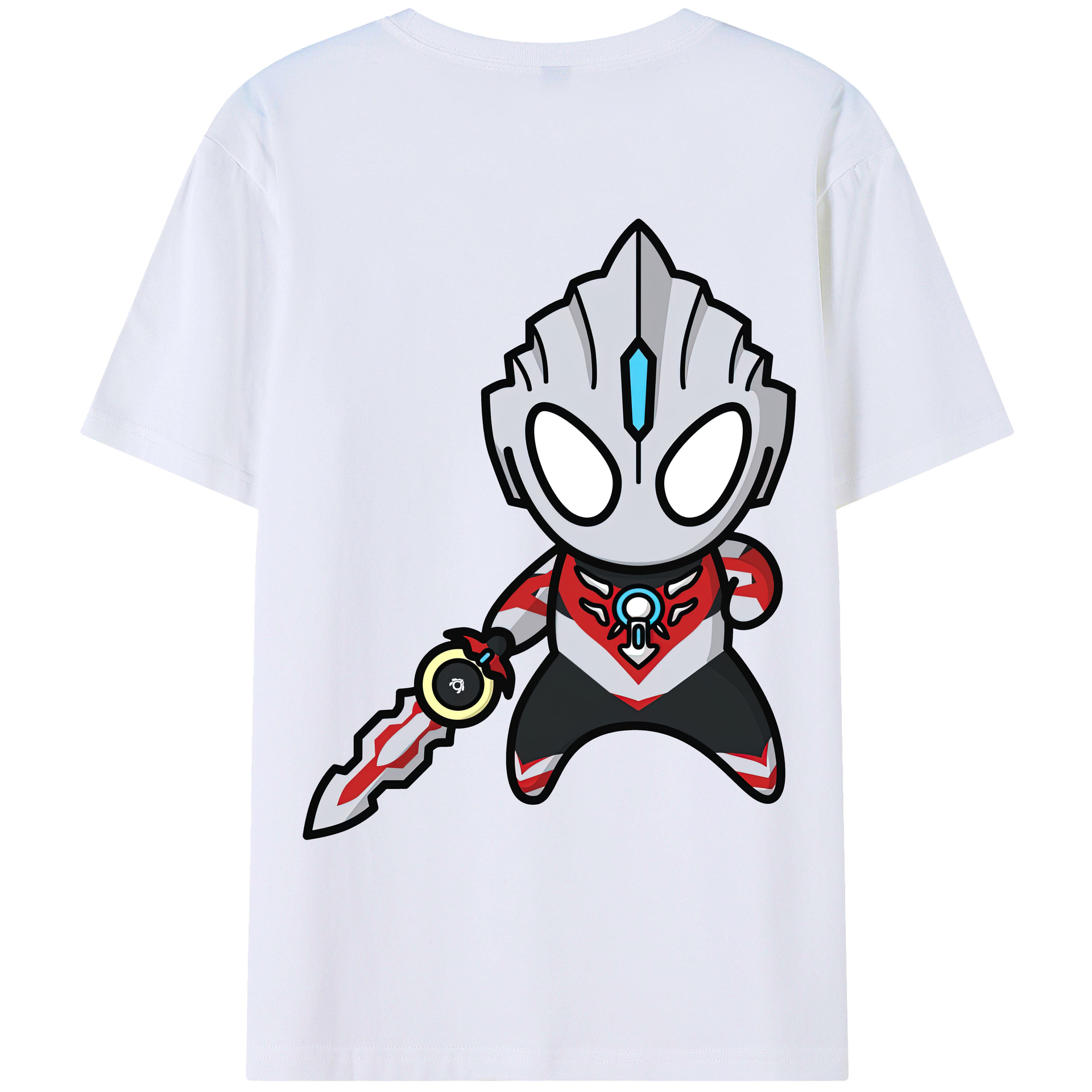（画像用） ウルトラマン Ultraman 綿100％ メンズ半袖Tシャツ（バックプリント） 通気性