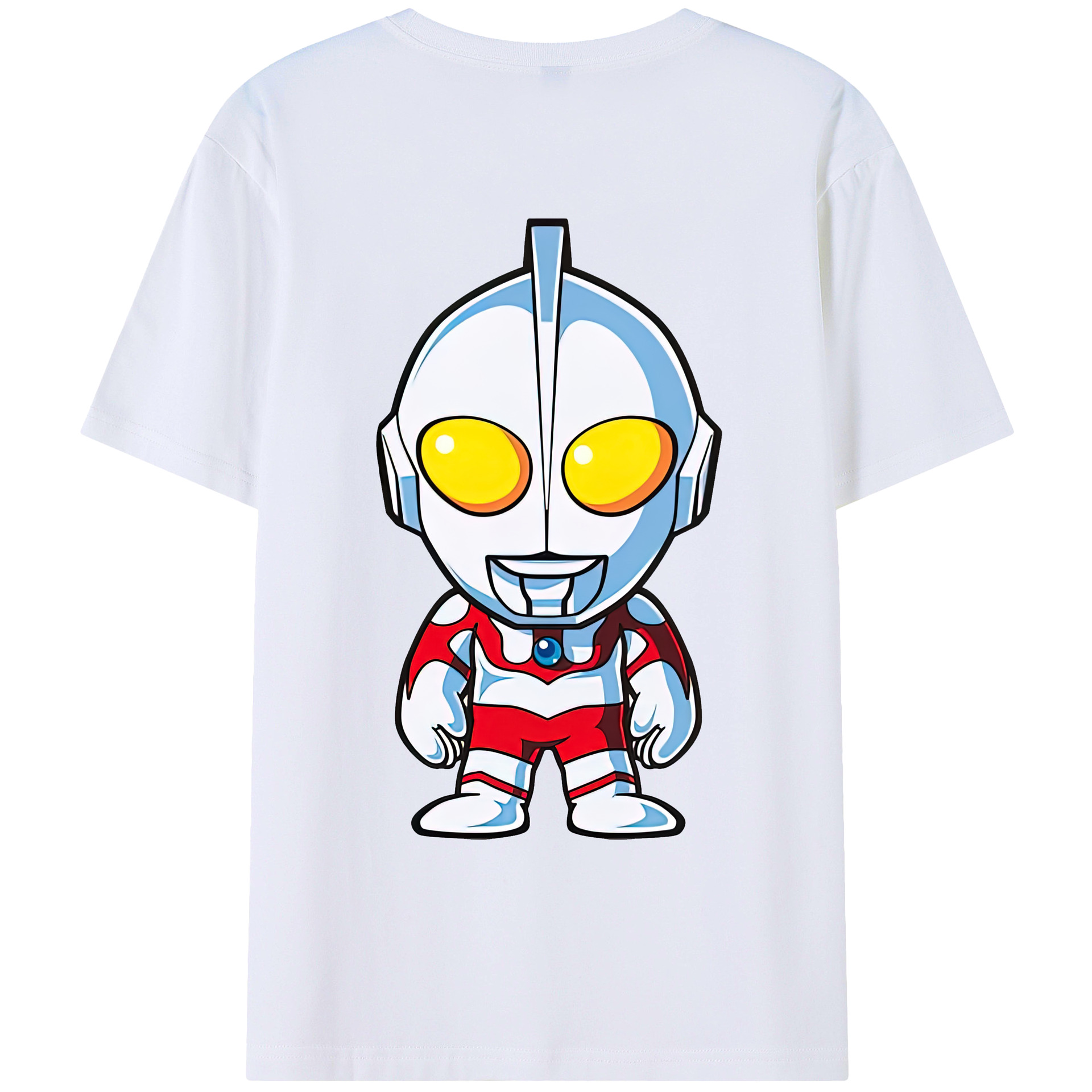 （画像用） ウルトラマン Ultraman 綿100％ メンズ半袖Tシャツ（バックプリント） 通気性