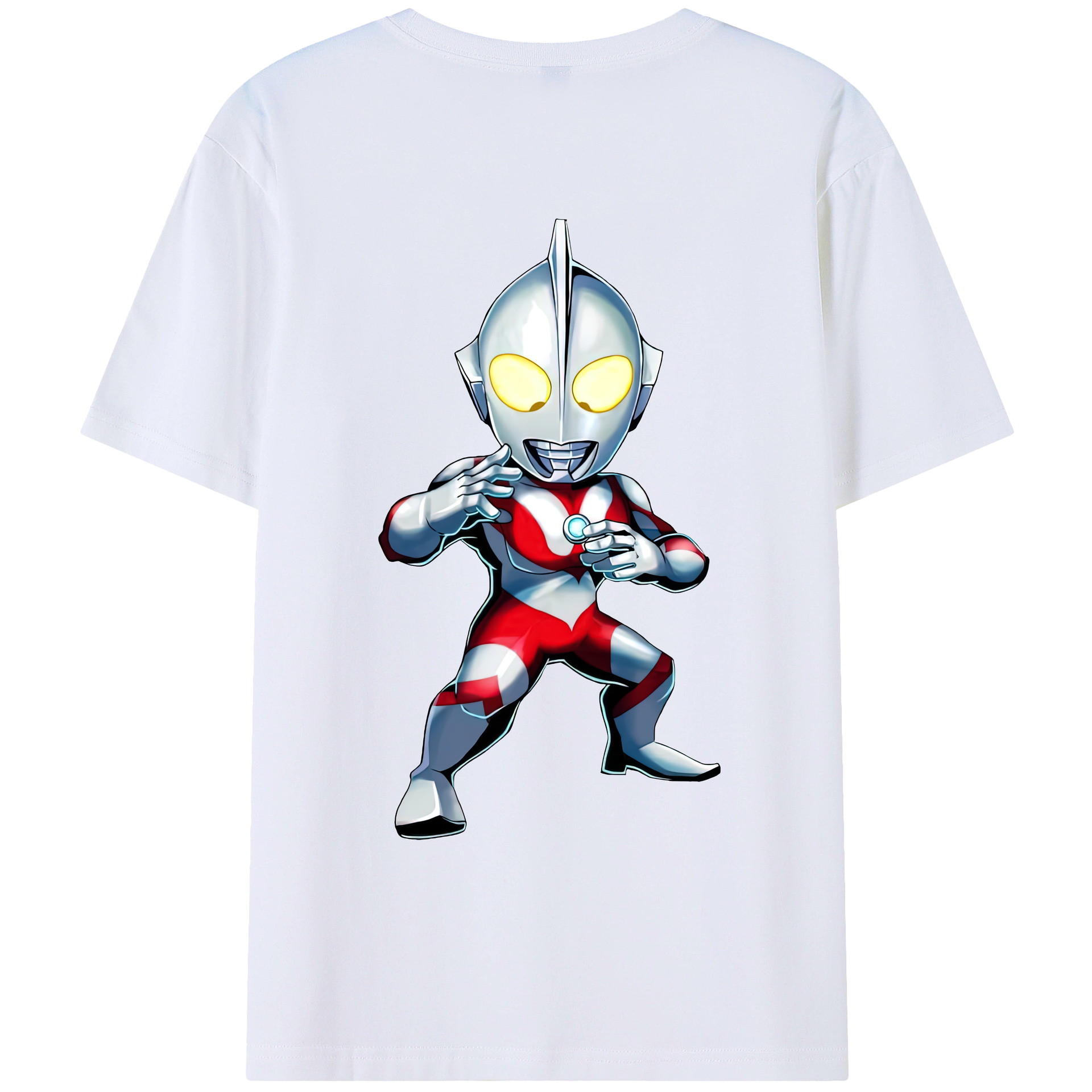 （画像用） ウルトラマン Ultraman 綿100％ メンズ半袖Tシャツ（バックプリント） 通気性