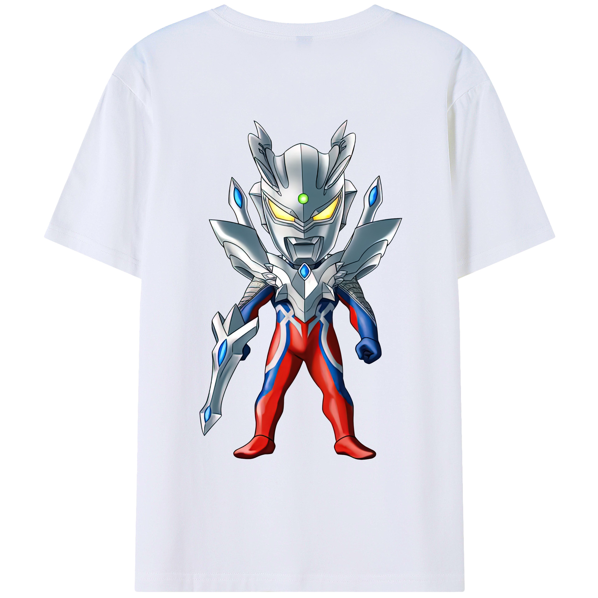 （画像用） ウルトラマン Ultraman 綿100％ メンズ半袖Tシャツ（バックプリント） 通気性