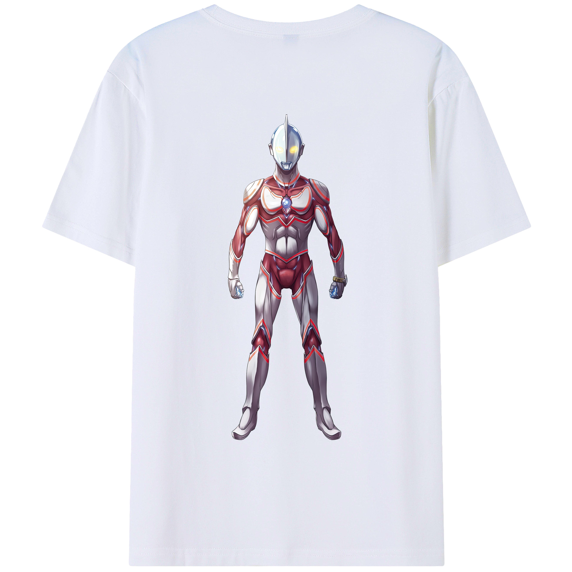 （画像用） ウルトラマン Ultraman 綿100％ メンズ半袖Tシャツ（バックプリント） 通気性
