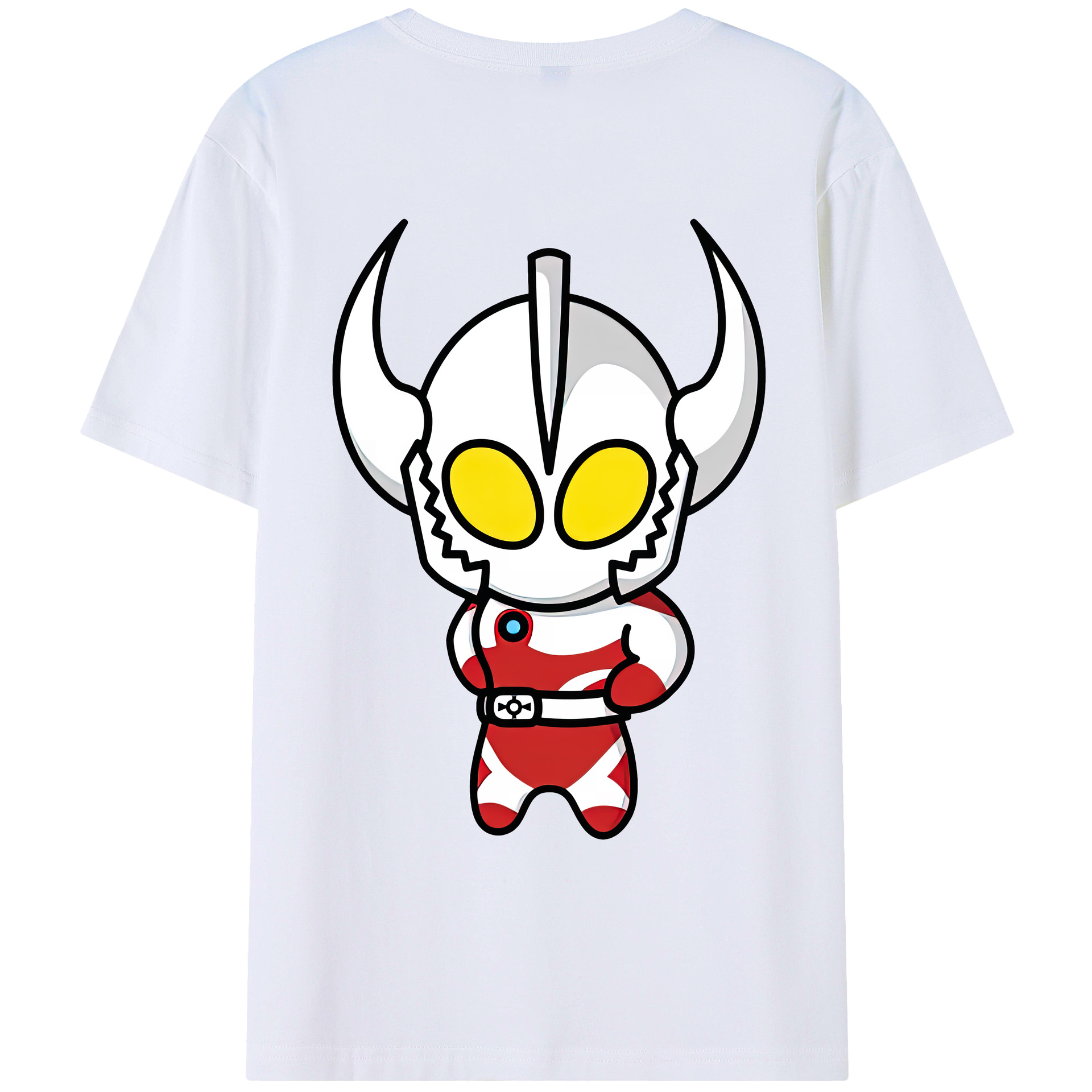 （画像用） ウルトラマン Ultraman 綿100％ メンズ半袖Tシャツ（バックプリント） 通気性