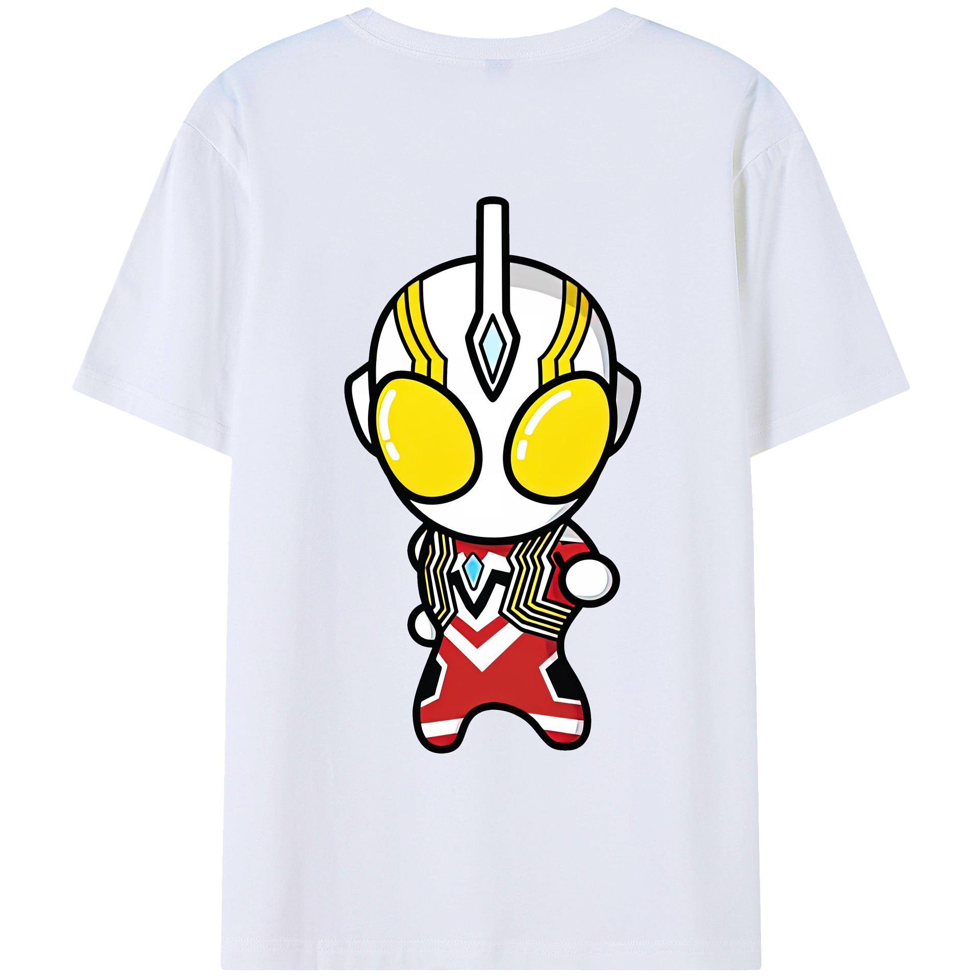 （画像用） ウルトラマン Ultraman 綿100％ メンズ半袖Tシャツ（バックプリント） 通気性