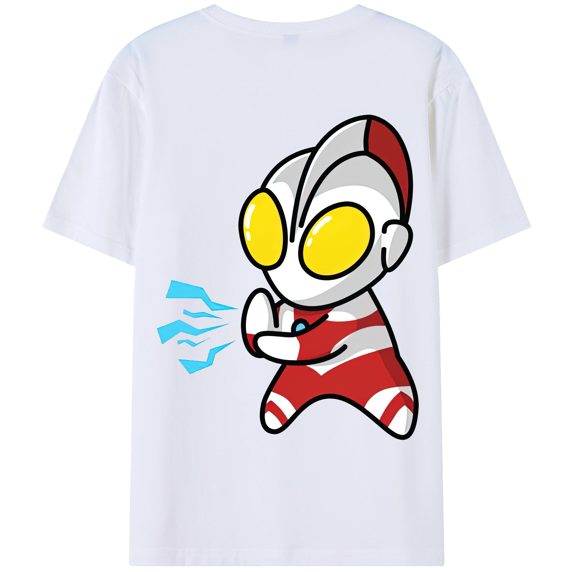 （画像用） ウルトラマン Ultraman 綿100％ メンズ半袖Tシャツ（バックプリント） 通気性