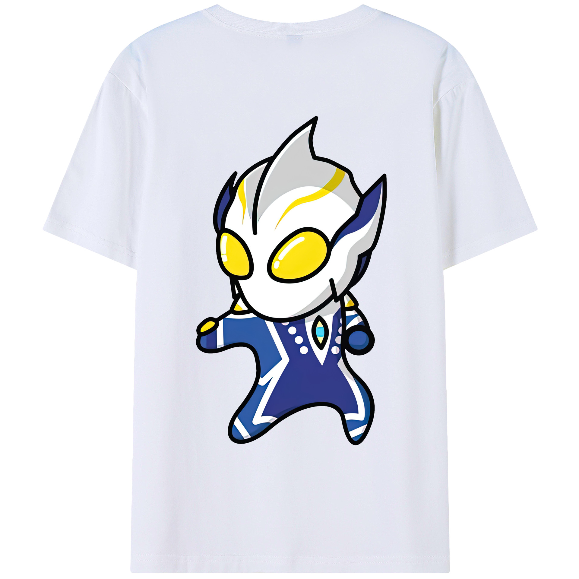 （画像用） ウルトラマン Ultraman 綿100％ メンズ半袖Tシャツ（バックプリント） 通気性