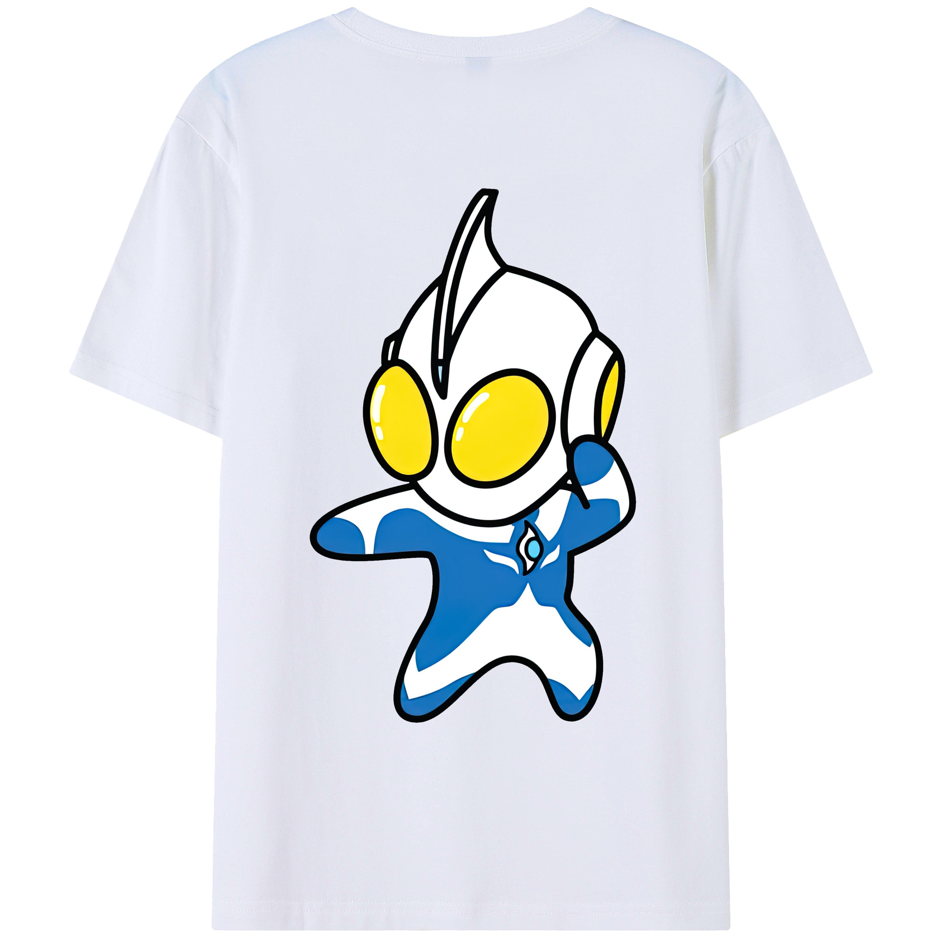 （画像用） ウルトラマン Ultraman 綿100％ メンズ半袖Tシャツ（バックプリント） 通気性