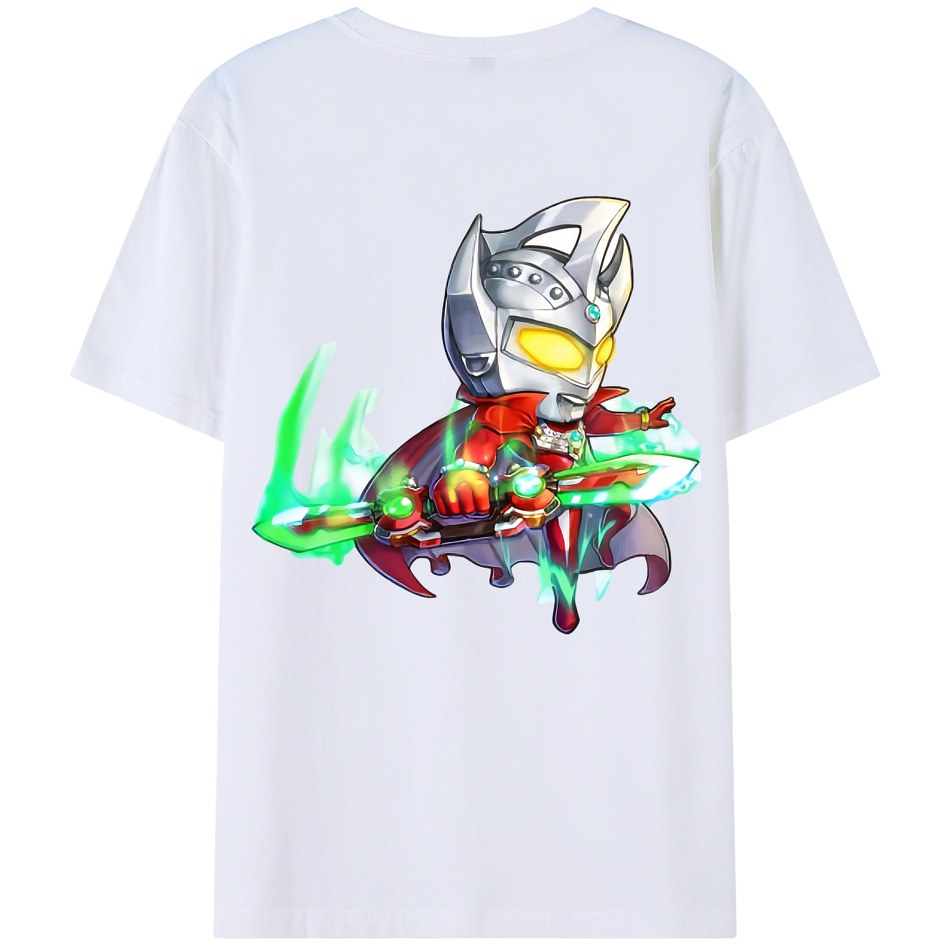 （画像用） ウルトラマン Ultraman 綿100％ メンズ半袖Tシャツ（バックプリント） 通気性