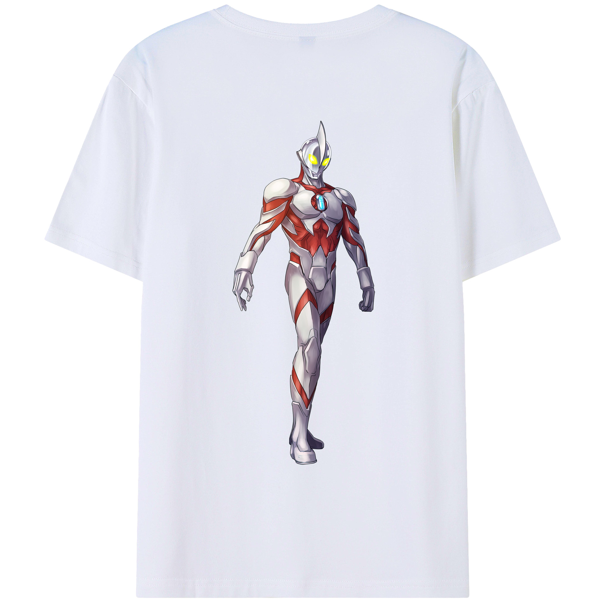 （画像用） ウルトラマン Ultraman 綿100％ メンズ半袖Tシャツ（バックプリント） 通気性