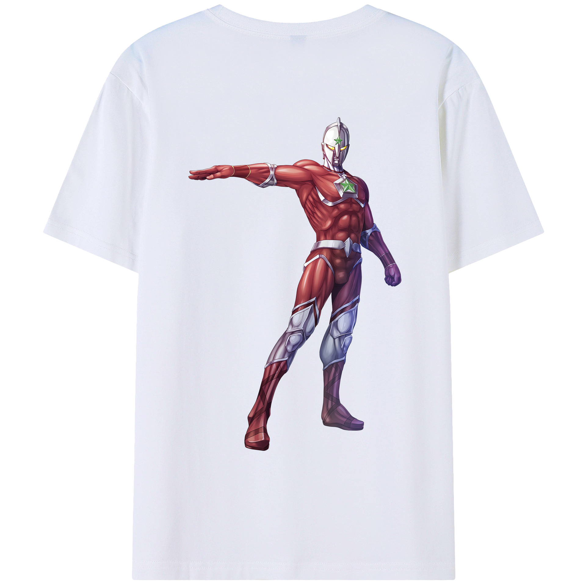 （画像用） ウルトラマン Ultraman 綿100％ メンズ半袖Tシャツ（バックプリント） 通気性