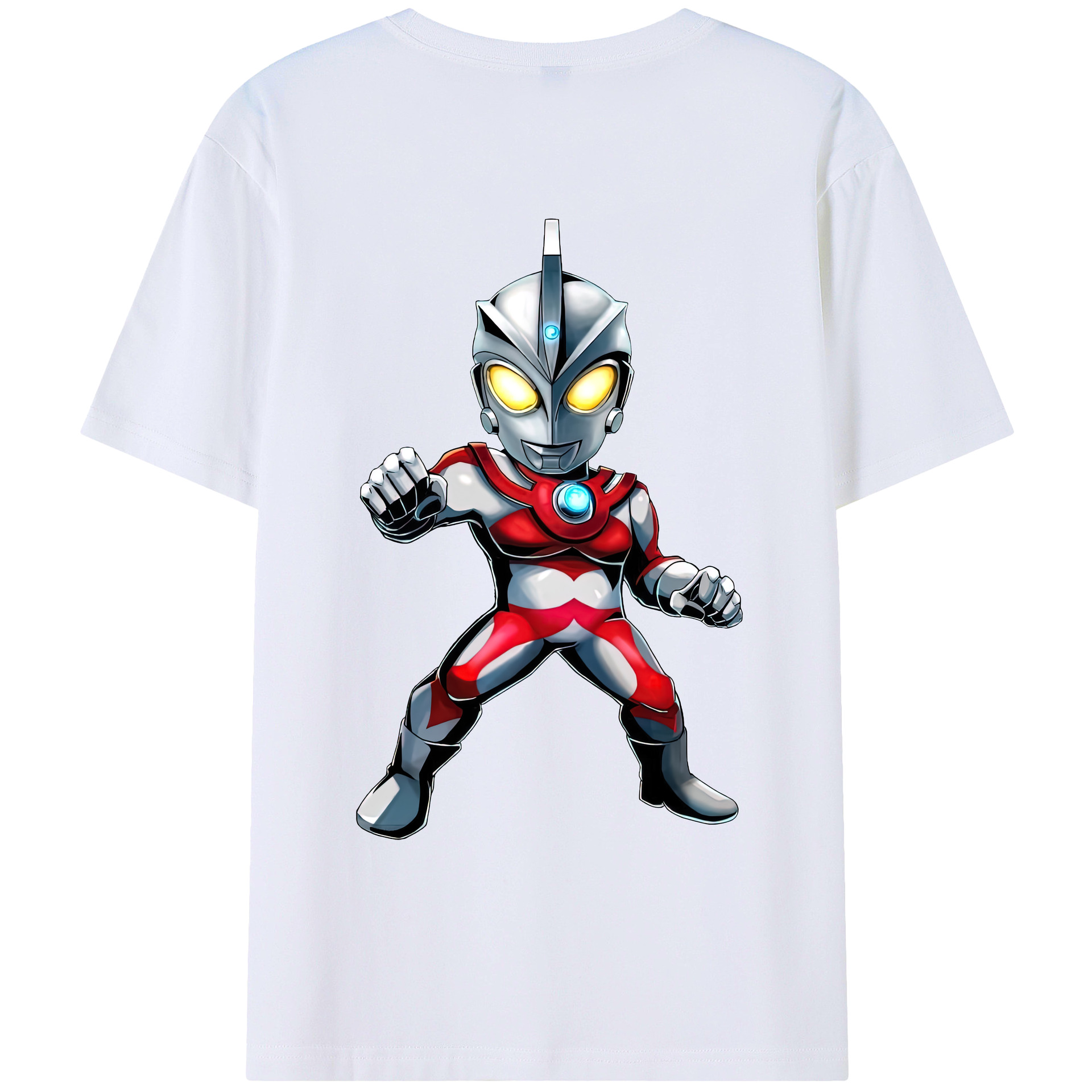 （画像用） ウルトラマン Ultraman 綿100％ メンズ半袖Tシャツ（バックプリント） 通気性