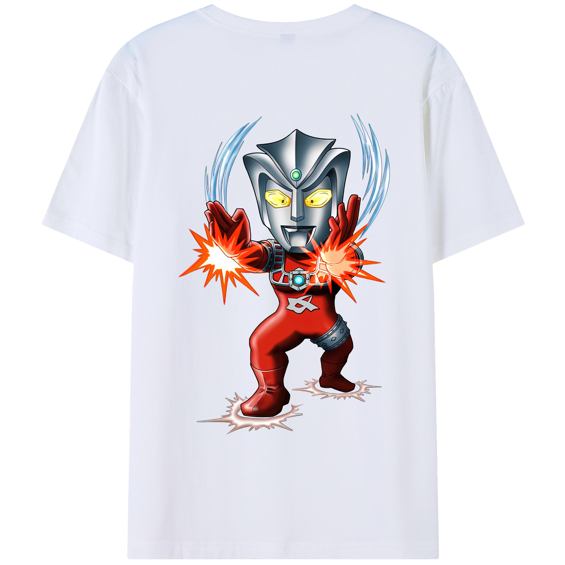 （画像用） ウルトラマン Ultraman 綿100％ メンズ半袖Tシャツ（バックプリント） 通気性