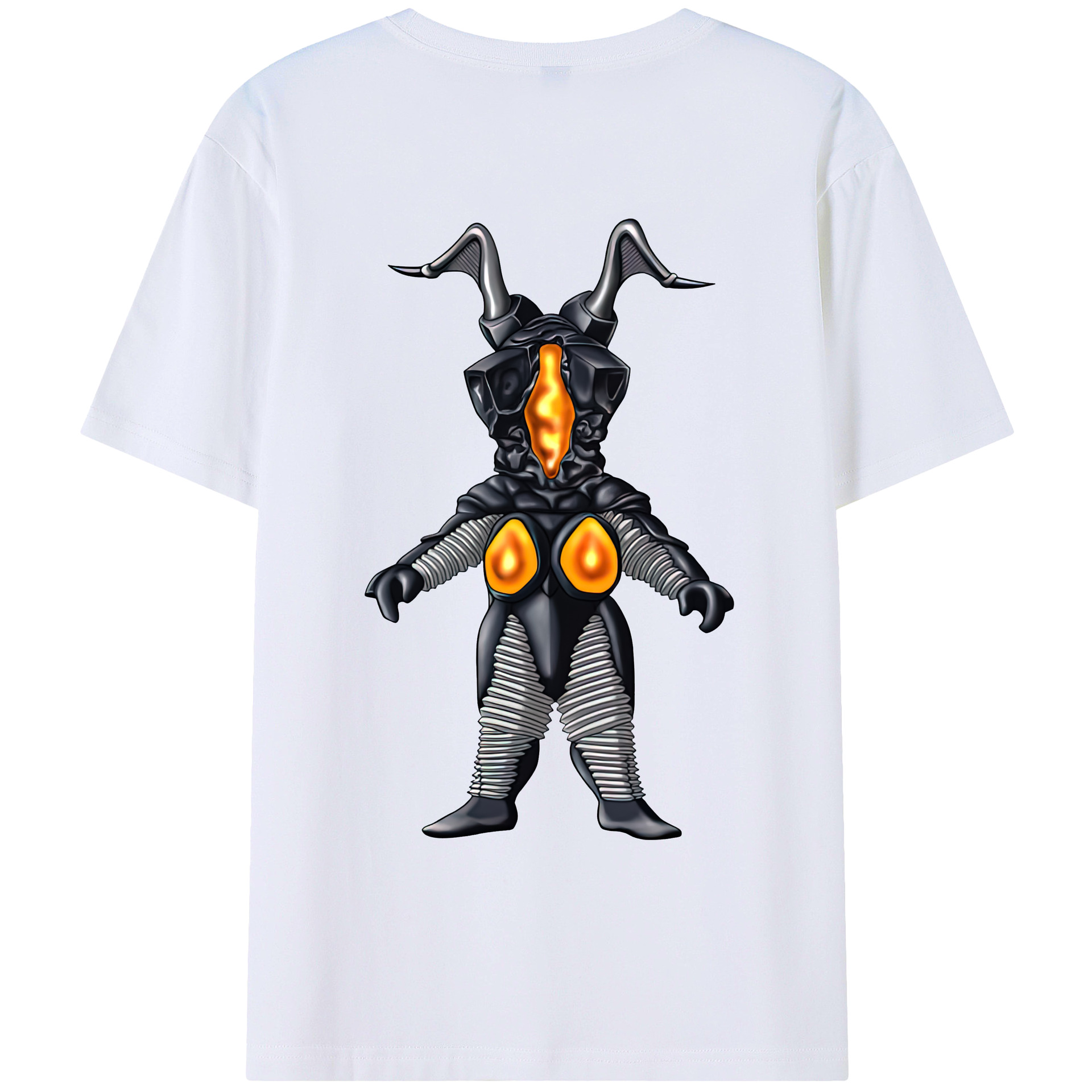 （画像用） ウルトラマン Ultraman 綿100％ メンズ半袖Tシャツ（バックプリント） 通気性