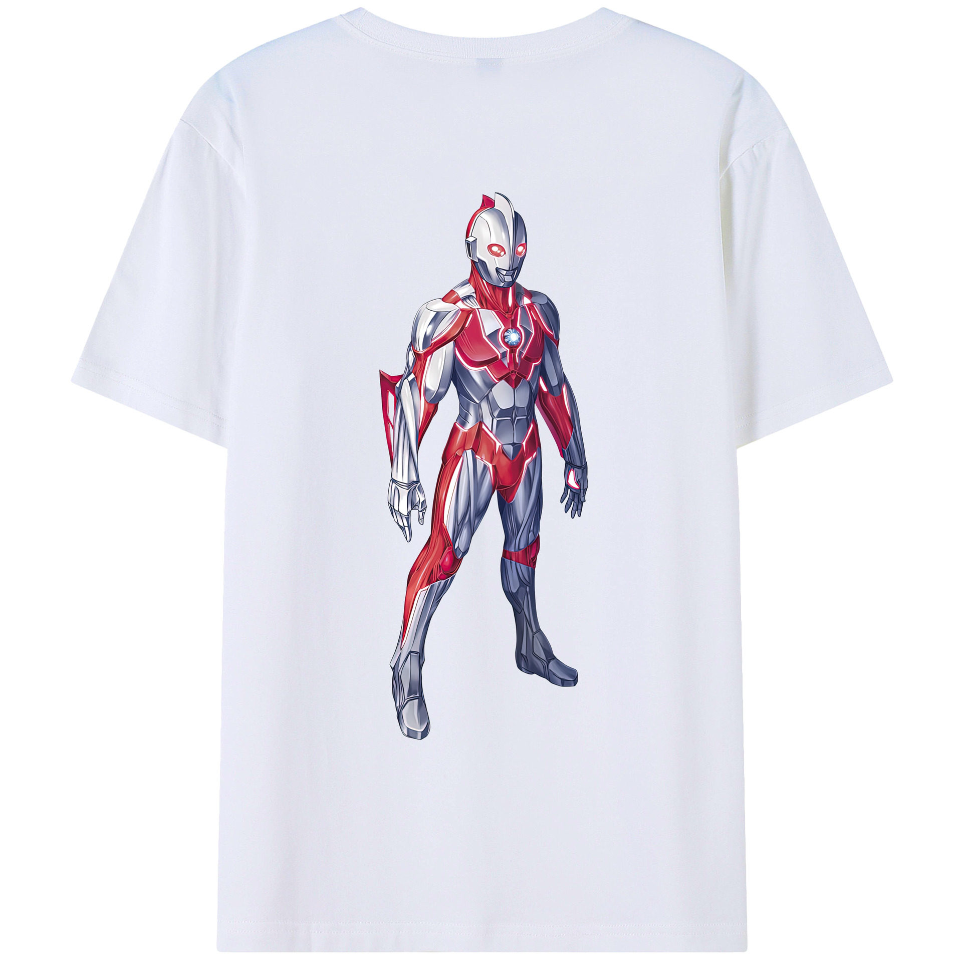 （画像用） ウルトラマン Ultraman 綿100％ メンズ半袖Tシャツ（バックプリント） 通気性