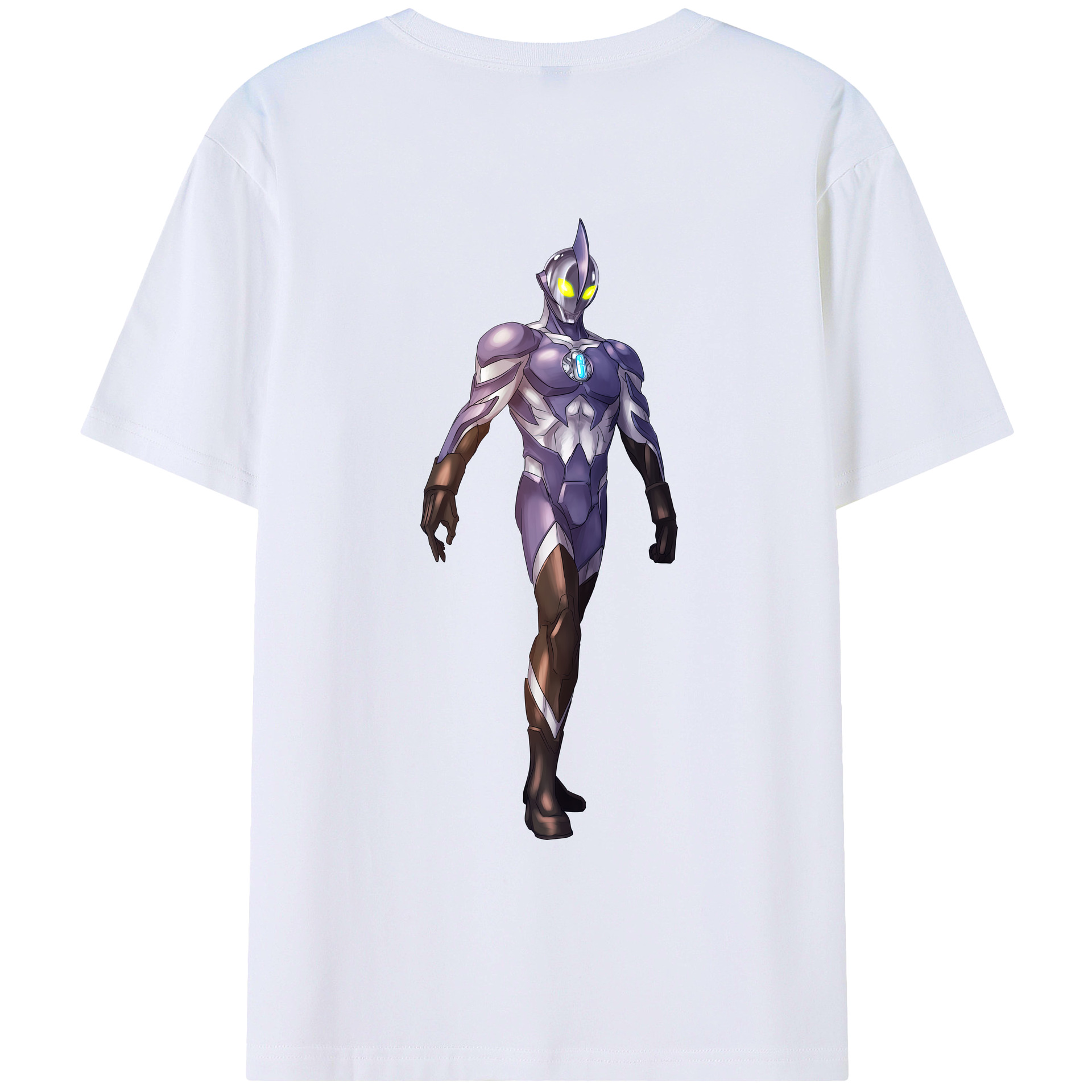 （画像用） ウルトラマン Ultraman 綿100％ メンズ半袖Tシャツ（バックプリント） 通気性