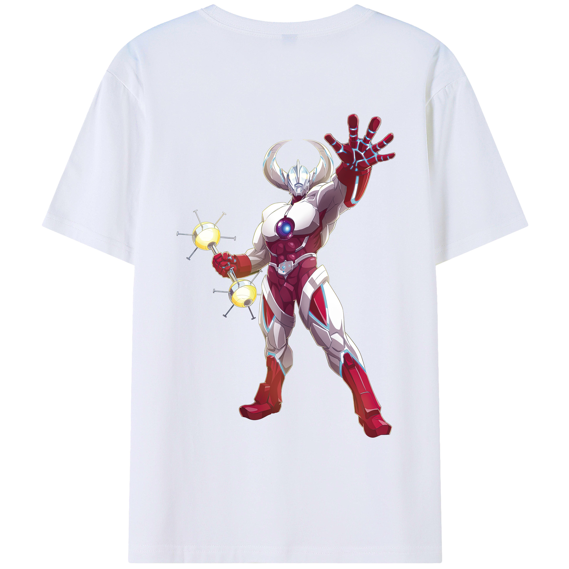 （画像用） ウルトラマン Ultraman 綿100％ メンズ半袖Tシャツ（バックプリント） 通気性