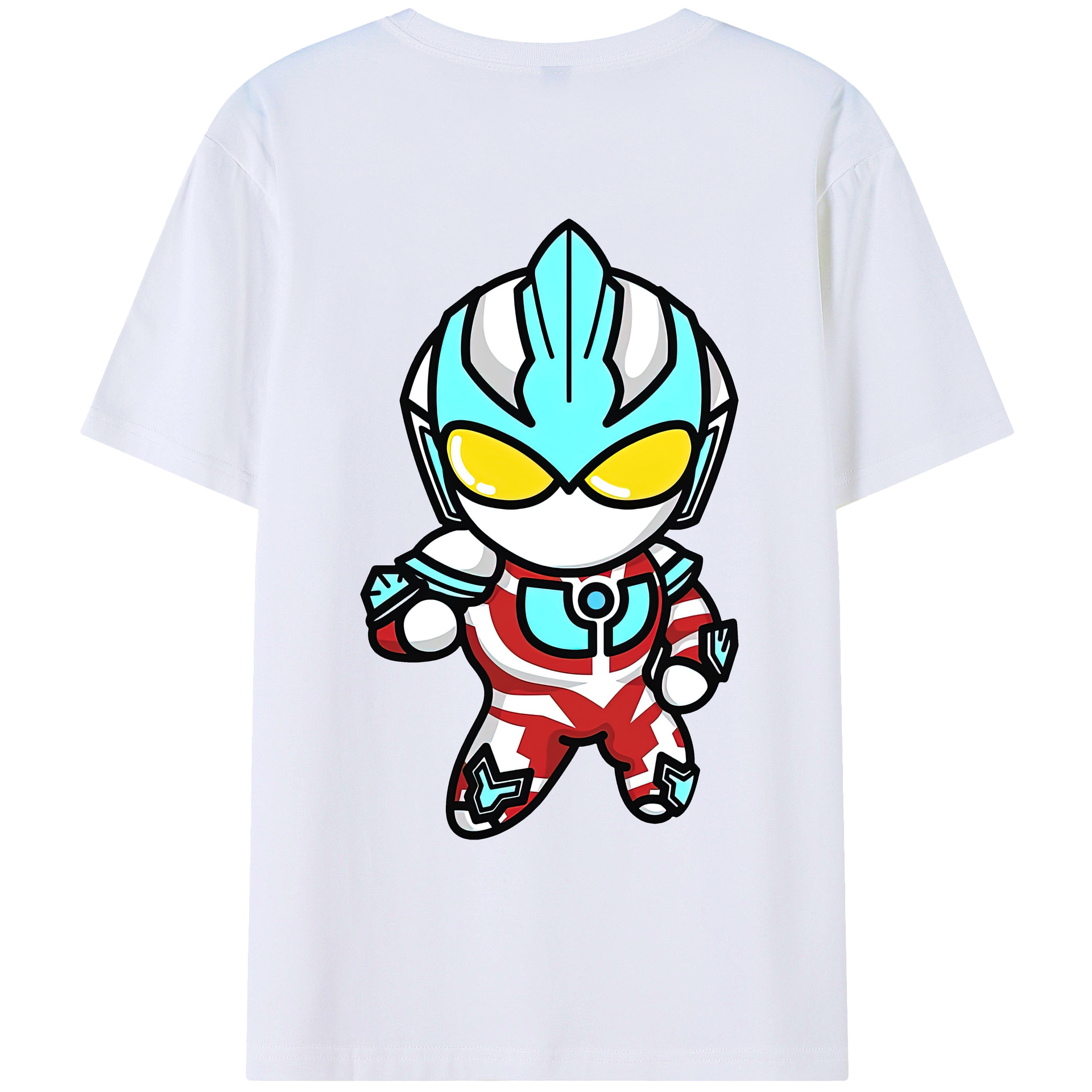 （画像用） ウルトラマン Ultraman 綿100％ メンズ半袖Tシャツ（バックプリント） 通気性