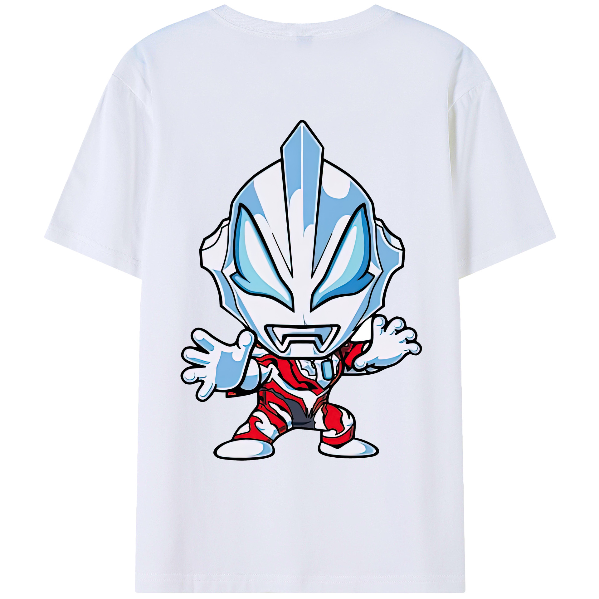（画像用） ウルトラマン Ultraman 綿100％ メンズ半袖Tシャツ（バックプリント） 通気性