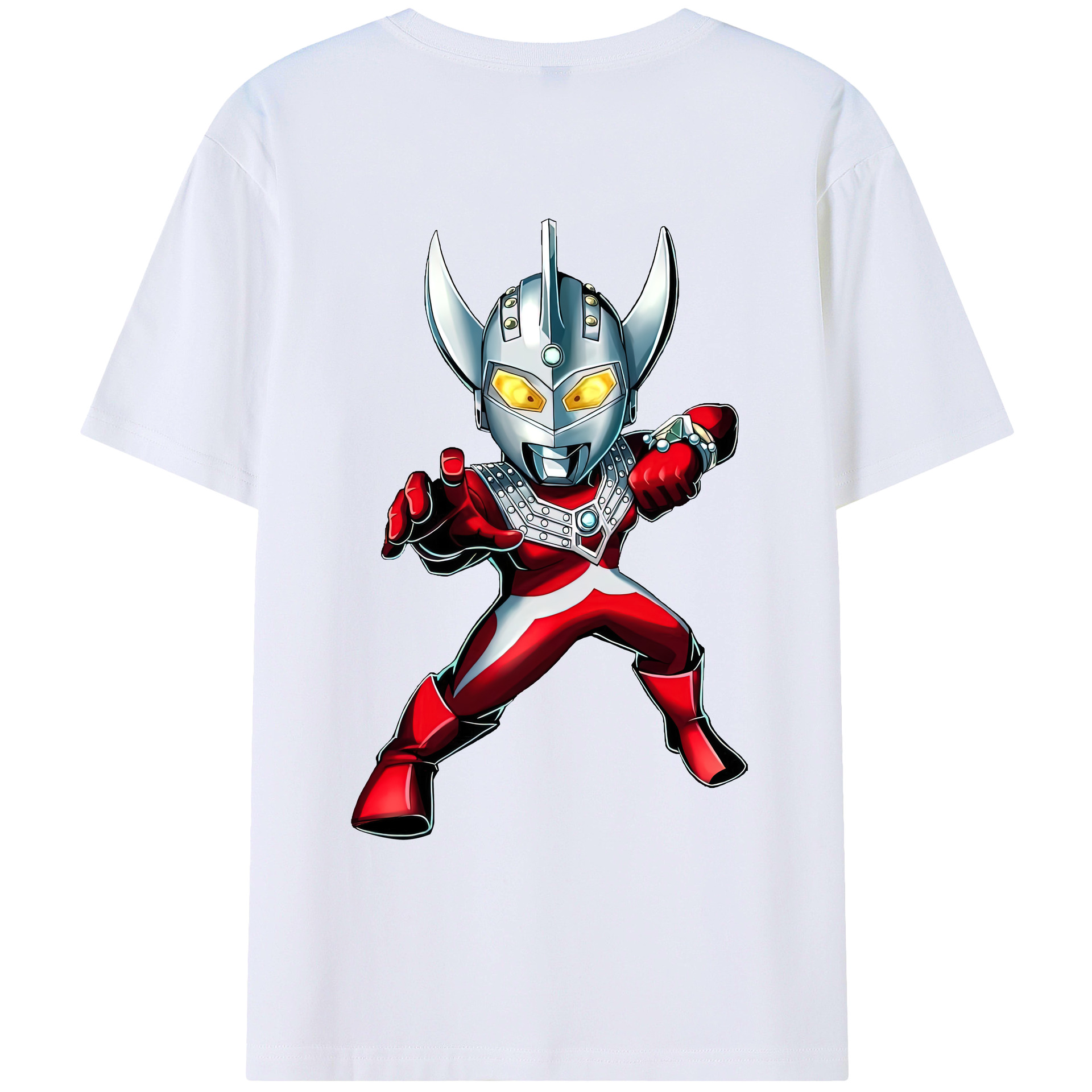 （画像用） ウルトラマン Ultraman 綿100％ メンズ半袖Tシャツ（バックプリント） 通気性