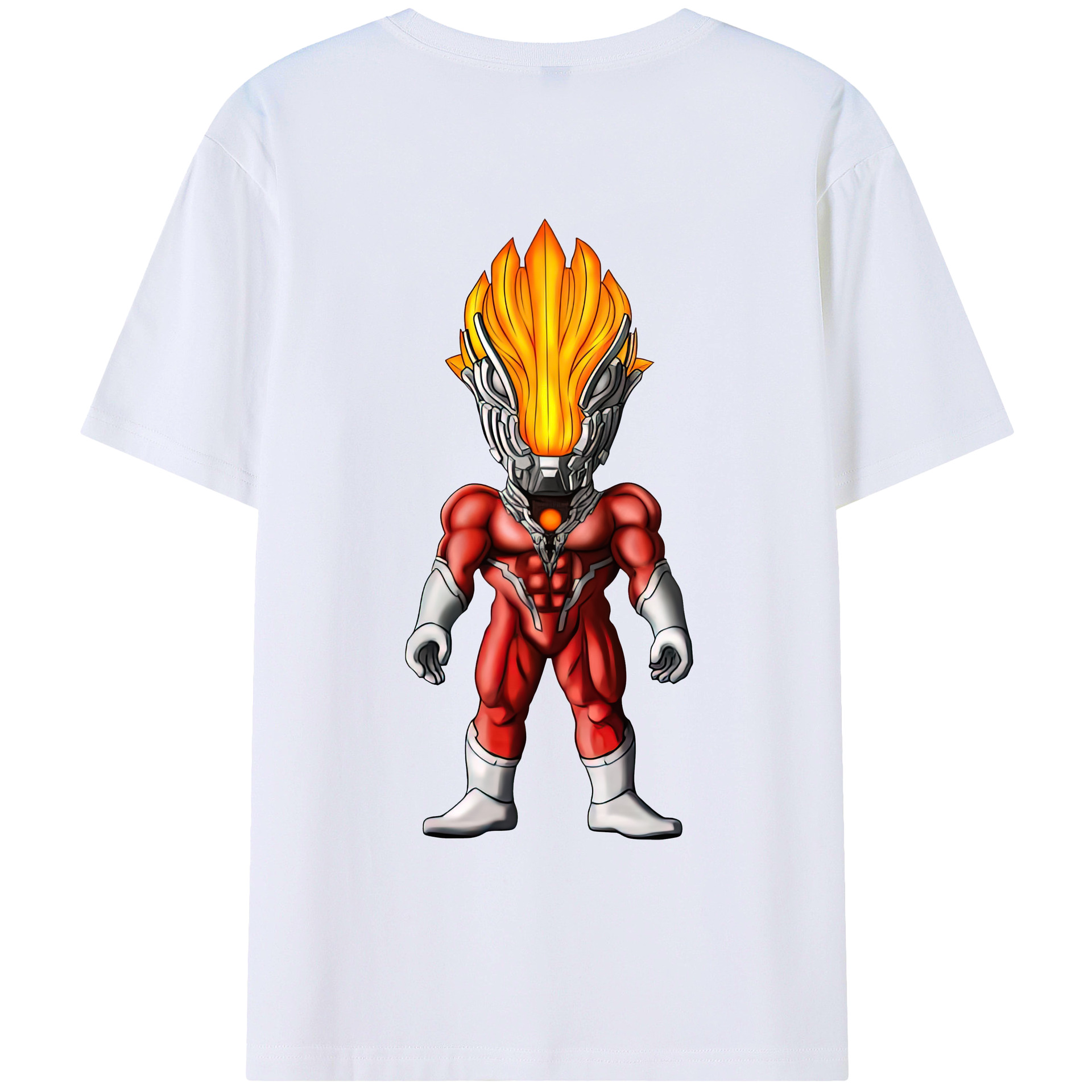 （画像用） ウルトラマン Ultraman 綿100％ メンズ半袖Tシャツ（バックプリント） 通気性