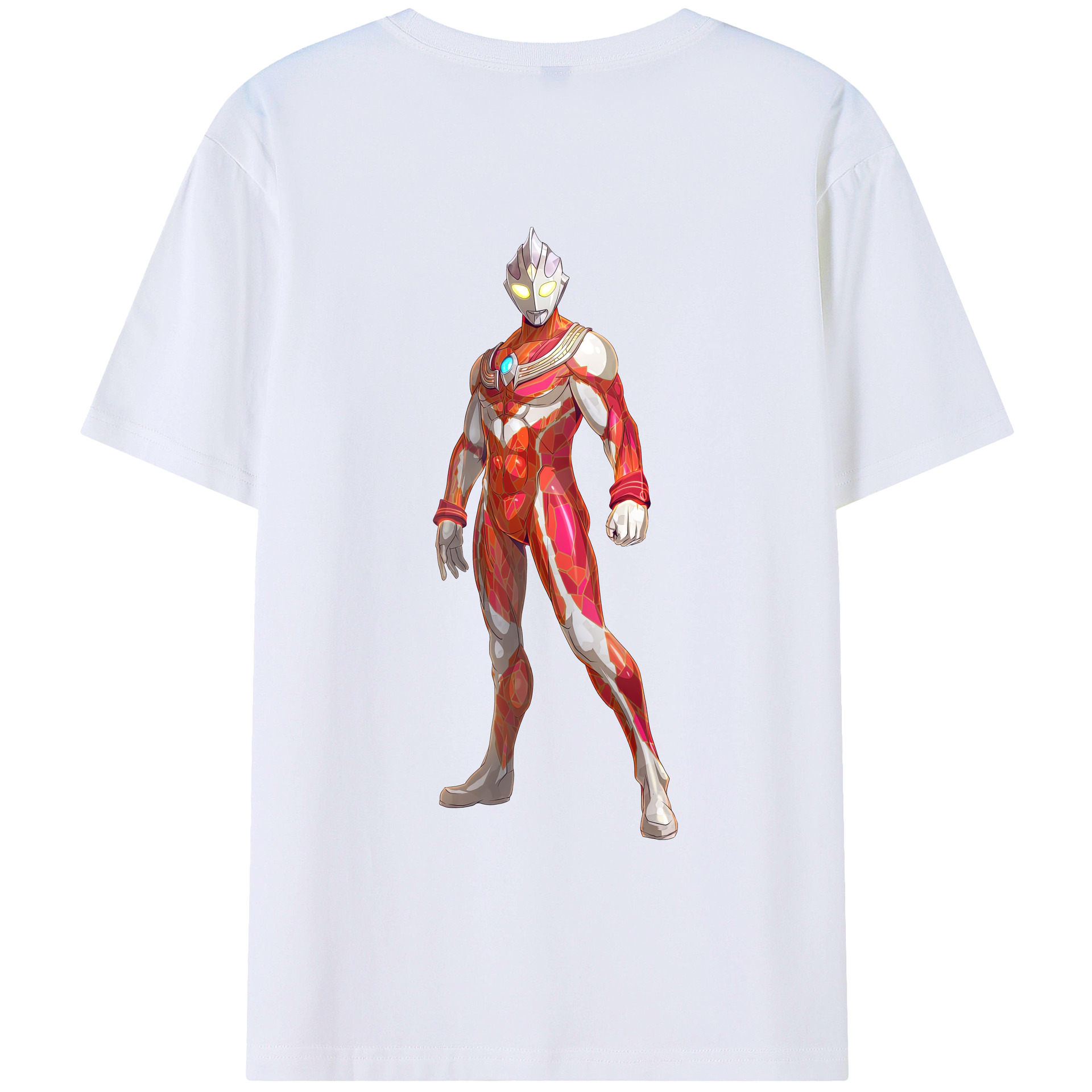 （画像用） ウルトラマン Ultraman 綿100％ メンズ半袖Tシャツ（バックプリント） 通気性