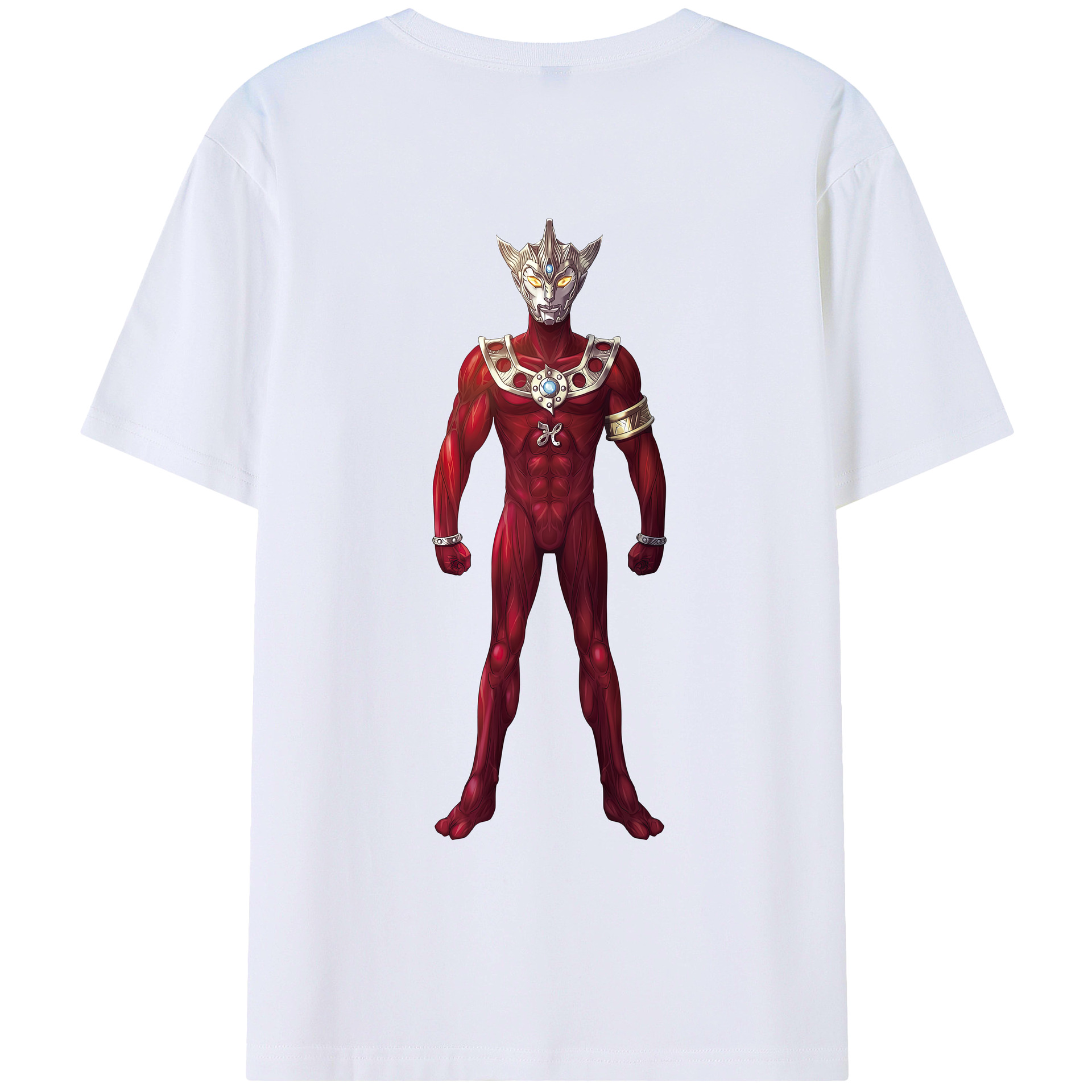 （画像用） ウルトラマン Ultraman 綿100％ メンズ半袖Tシャツ（バックプリント） 通気性