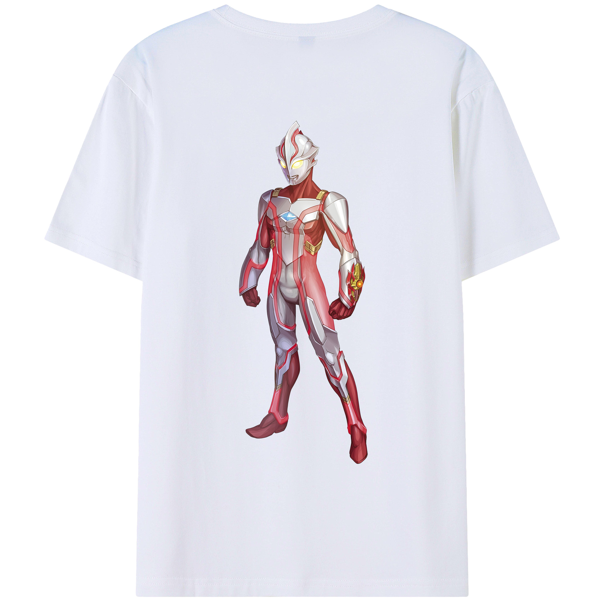 （画像用） ウルトラマン Ultraman 綿100％ メンズ半袖Tシャツ（バックプリント） 通気性