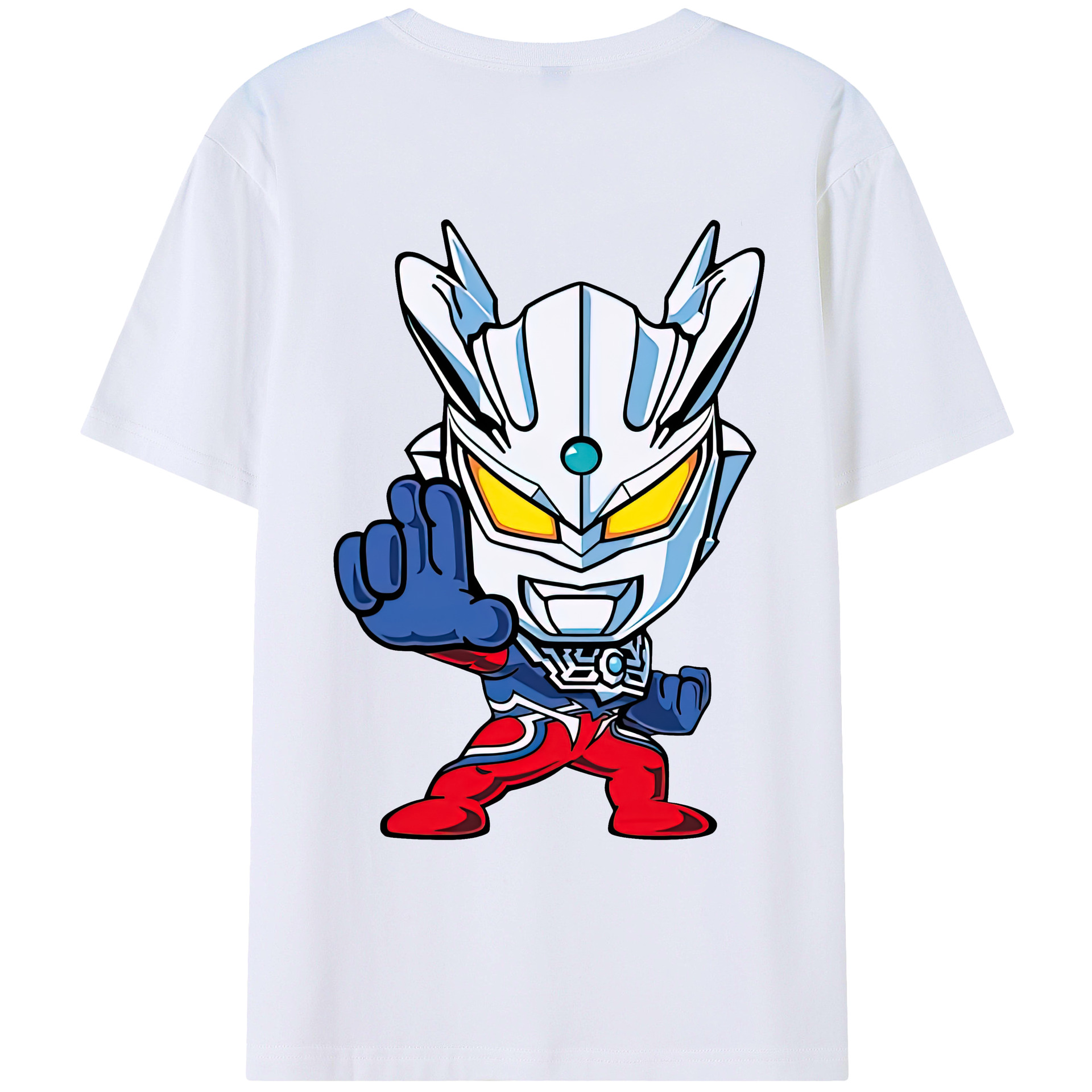 （画像用） ウルトラマン Ultraman 綿100％ メンズ半袖Tシャツ（バックプリント） 通気性