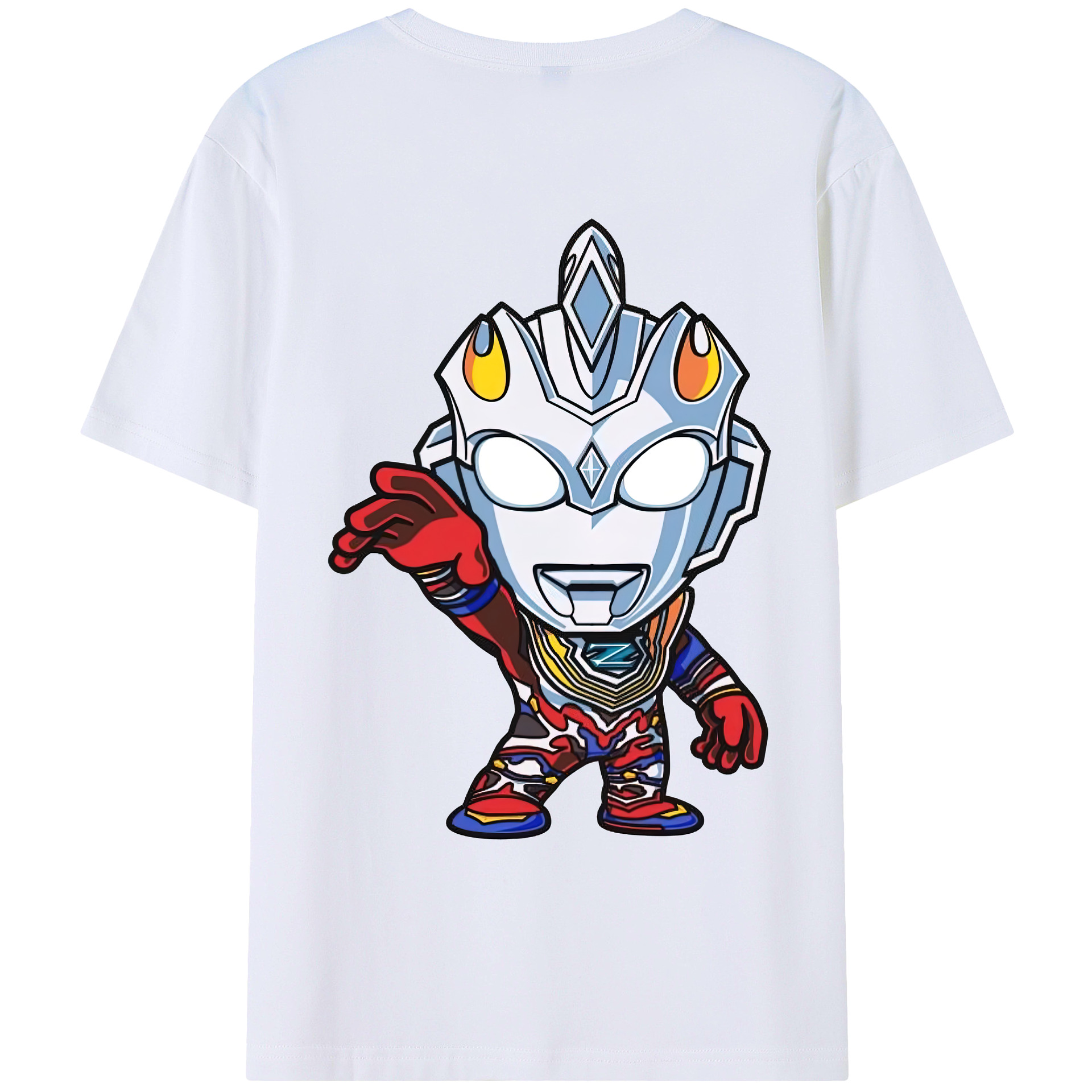 （画像用） ウルトラマン Ultraman 綿100％ メンズ半袖Tシャツ（バックプリント） 通気性