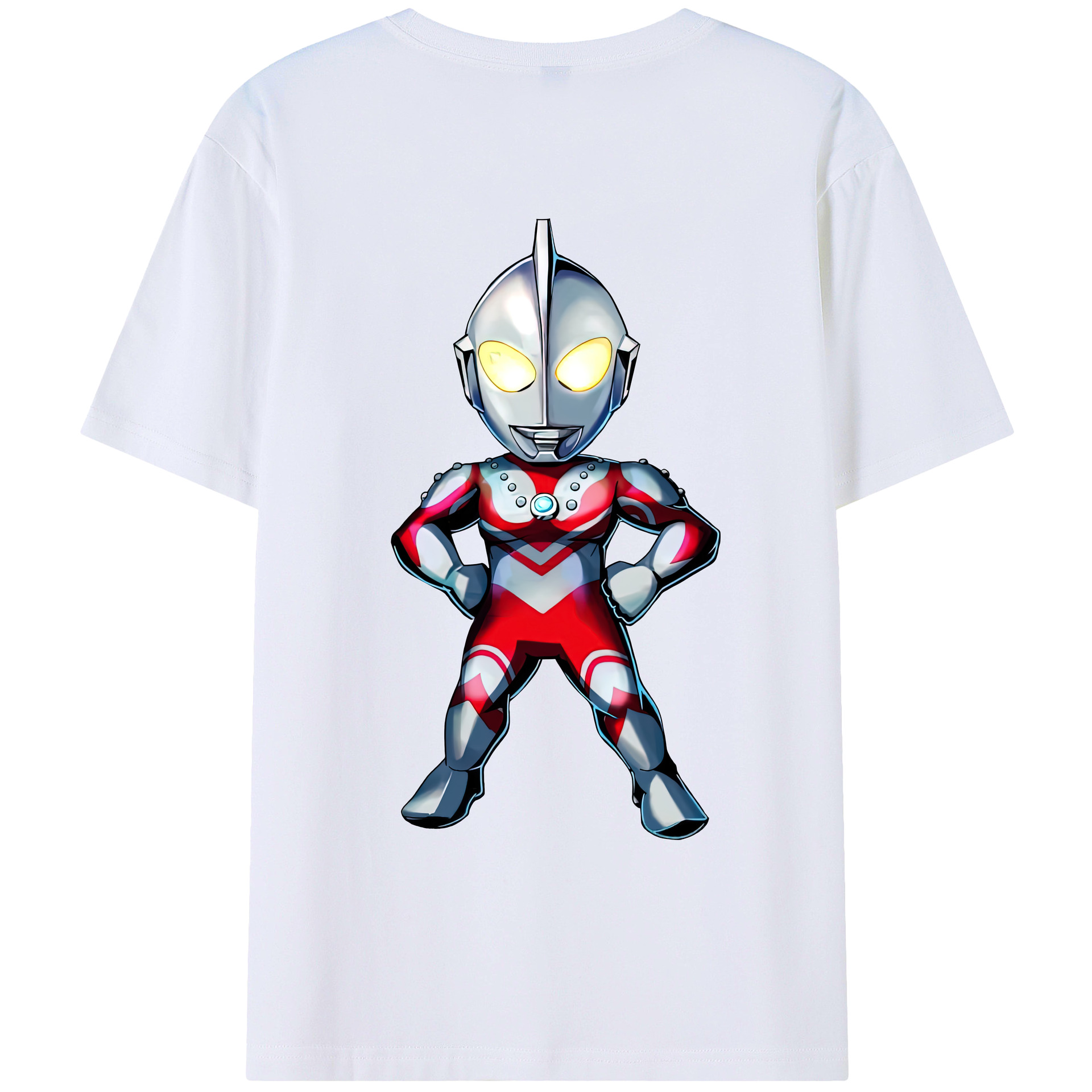 （画像用） ウルトラマン Ultraman 綿100％ メンズ半袖Tシャツ（バックプリント） 通気性