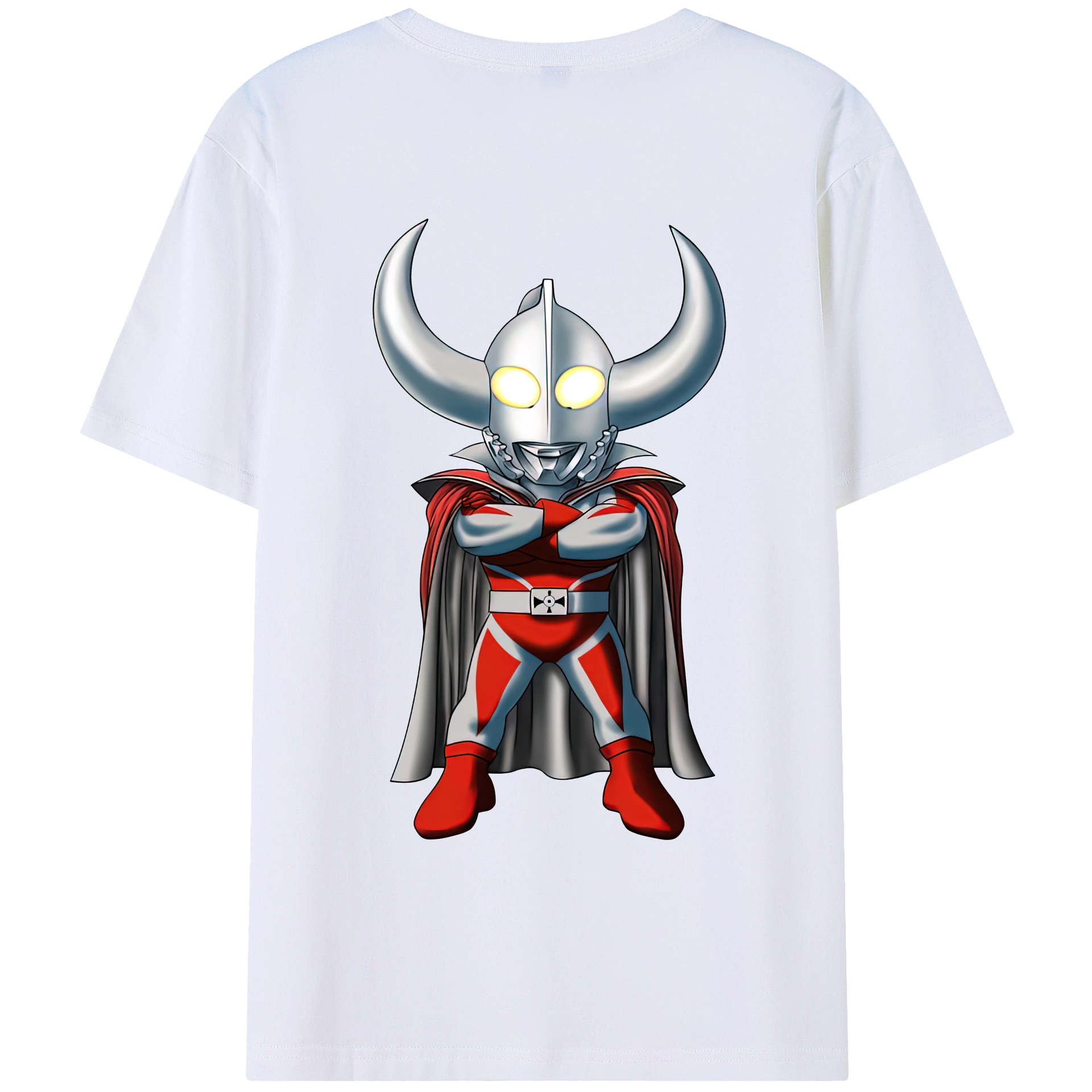 （画像用） ウルトラマン Ultraman 綿100％ メンズ半袖Tシャツ（バックプリント） 通気性