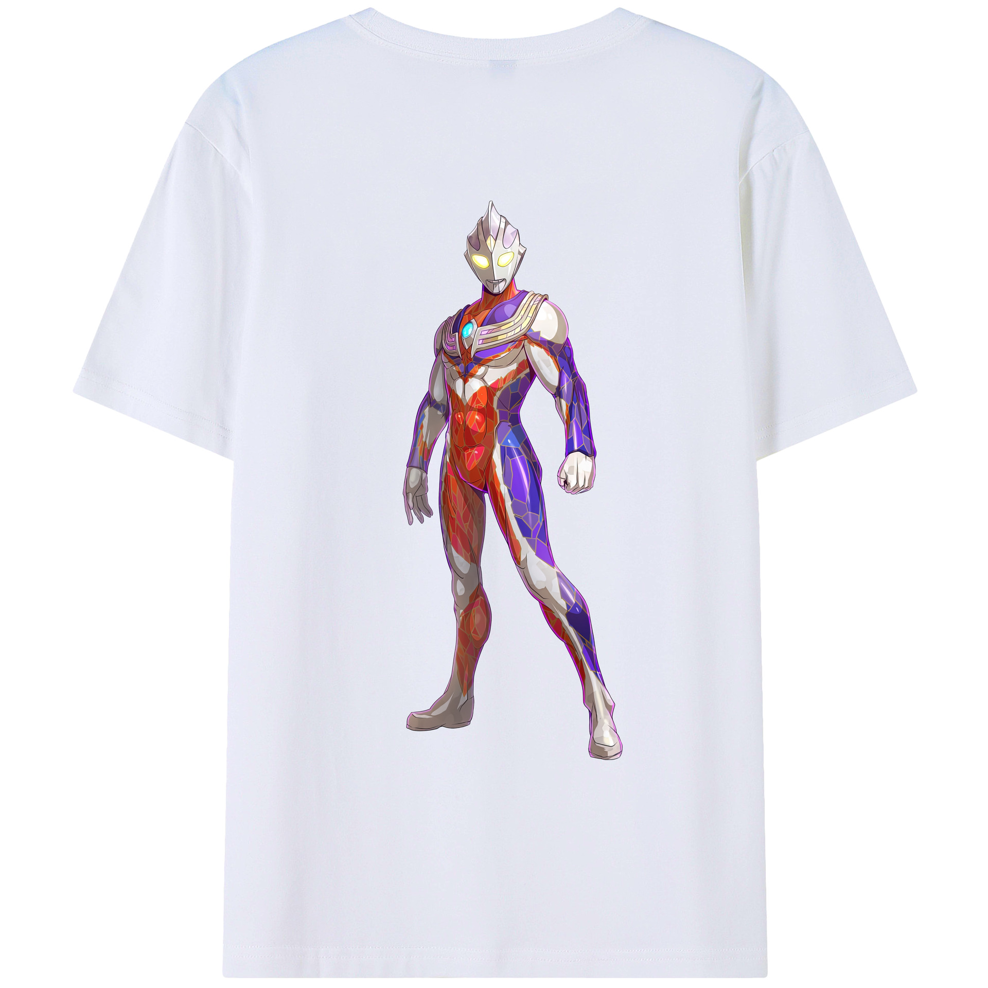 （画像用） ウルトラマン Ultraman 綿100％ メンズ半袖Tシャツ（バックプリント） 通気性