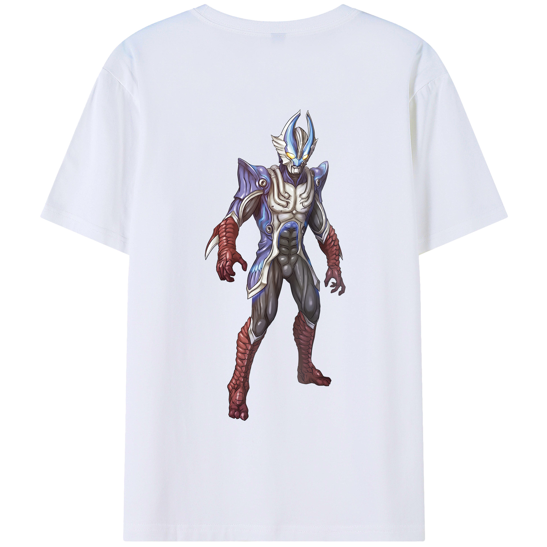 （画像用） ウルトラマン Ultraman 綿100％ メンズ半袖Tシャツ（バックプリント） 通気性