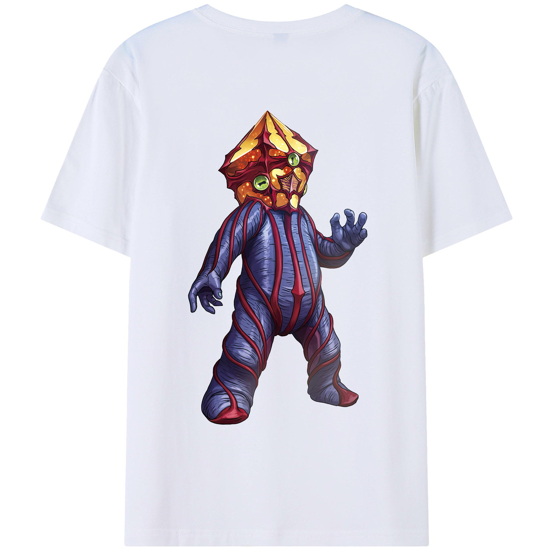 （画像用） ウルトラマン Ultraman 綿100％ メンズ半袖Tシャツ（バックプリント） 通気性