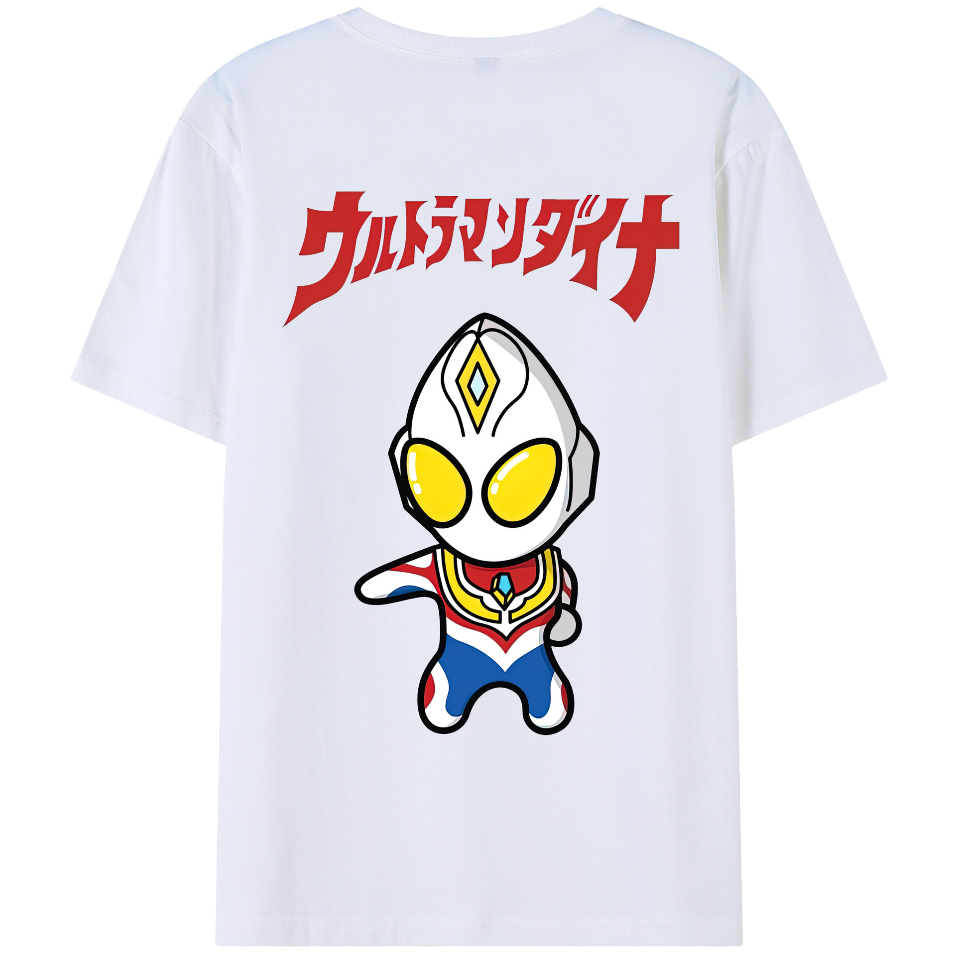 （画像用） ウルトラマン Ultraman 綿100％ メンズ半袖Tシャツ（バックプリント） 通気性
