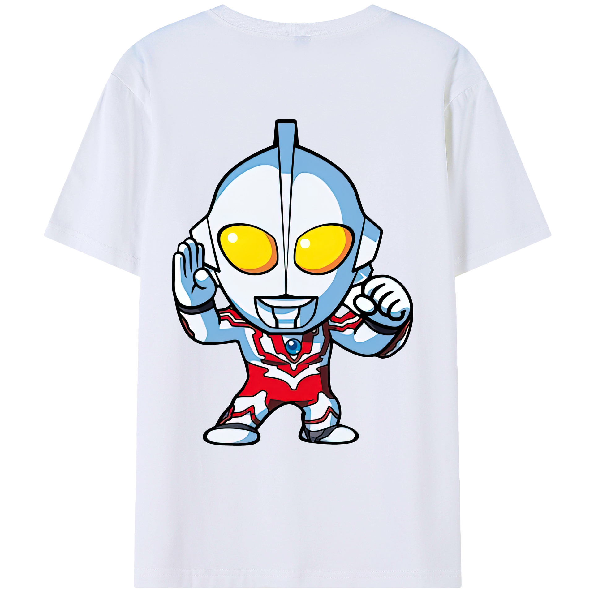 （画像用） ウルトラマン Ultraman 綿100％ メンズ半袖Tシャツ（バックプリント） 通気性
